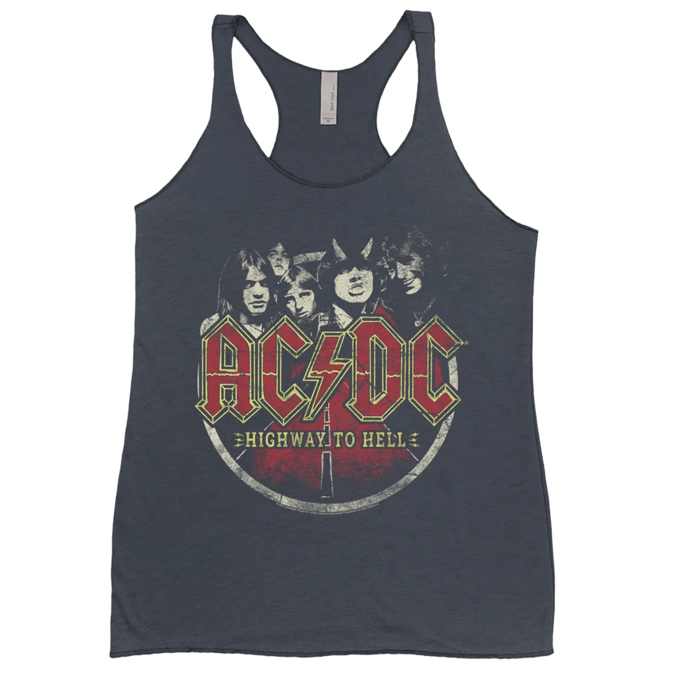 AC/DC Ladies' Tank Top | Highway to Hell On The Road Distressed ACDC Shirt