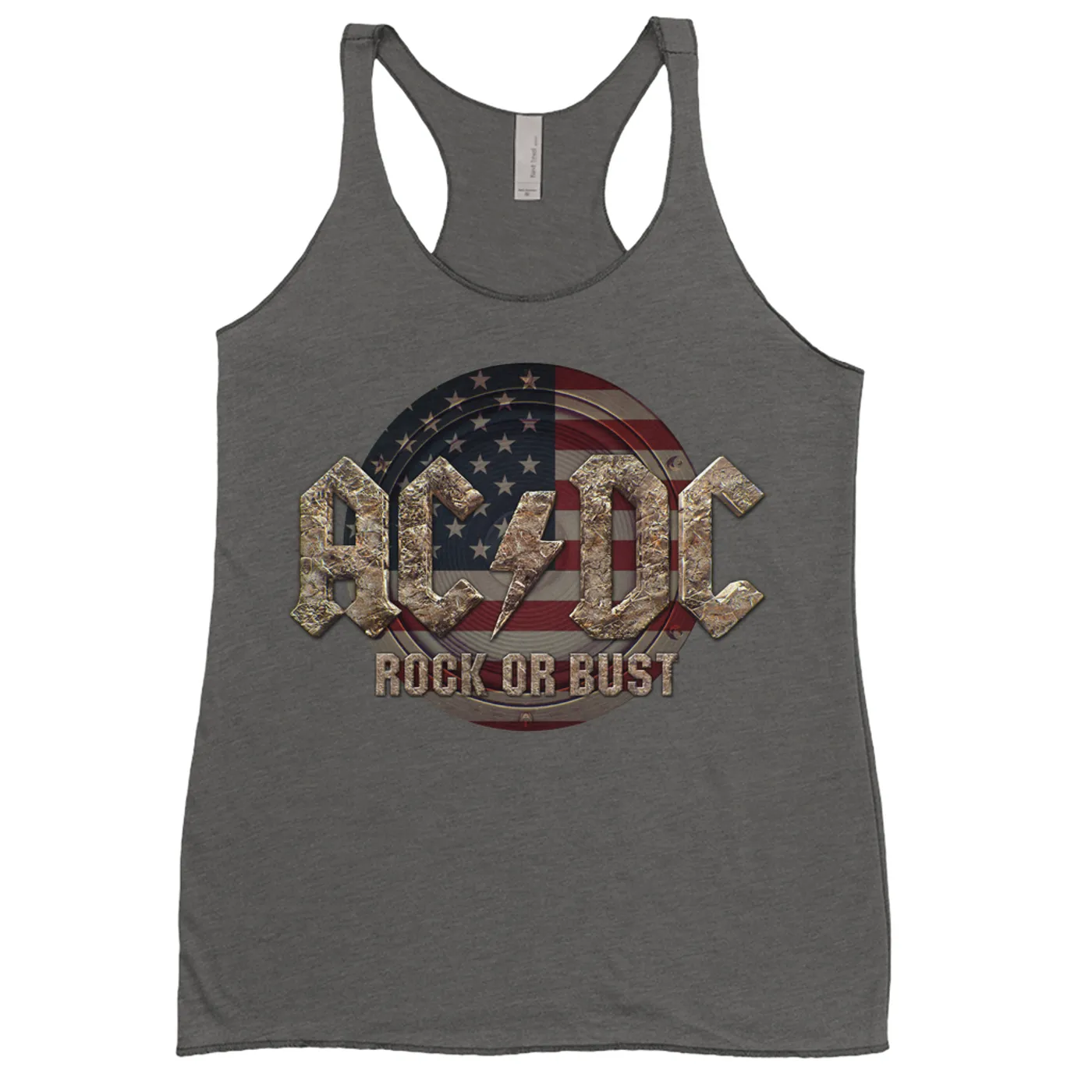 AC/DC Ladies' Tank Top | Rock Or Bust USA Flag ACDC Shirt