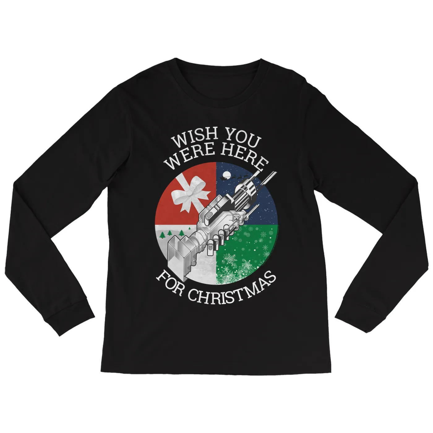 Pink Floyd Long Sleeve Shirt | Wish You Were Here For Christmas Pink Floyd Shirt