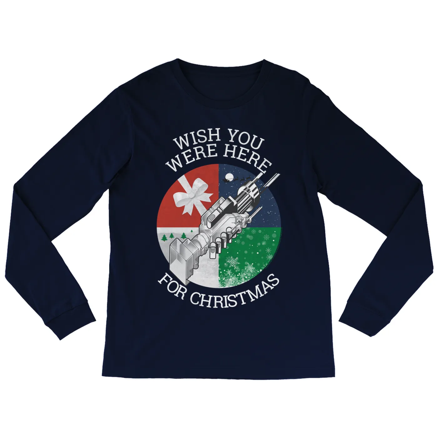Pink Floyd Long Sleeve Shirt | Wish You Were Here For Christmas Pink Floyd Shirt