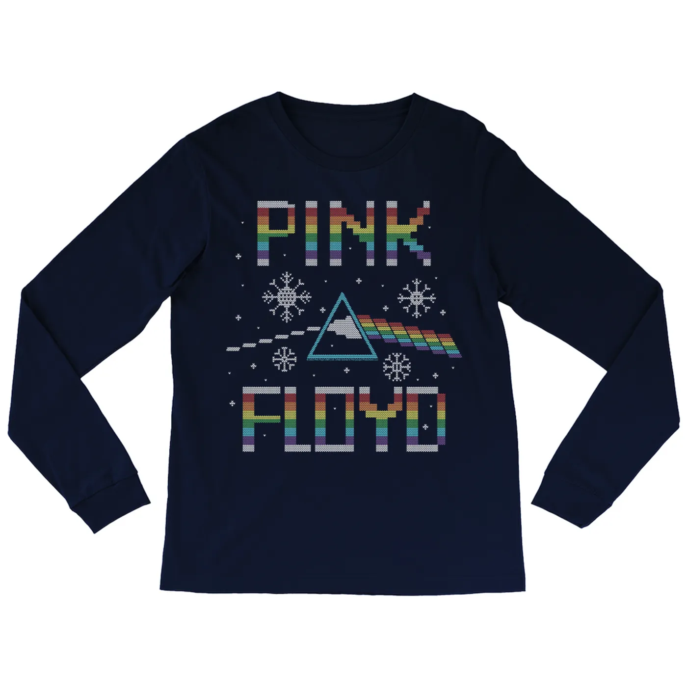 Pink Floyd Long Sleeve Shirt | Prism Needlepoint Pink Floyd Shirt