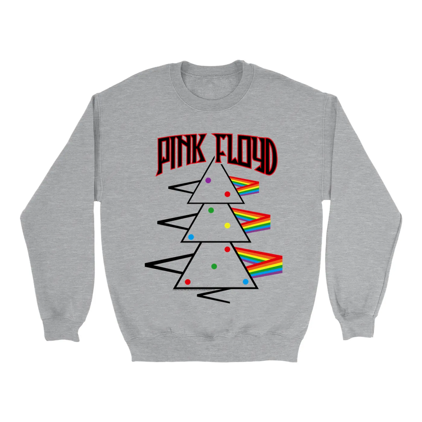 Pink Floyd Sweatshirt | Distressed Dark Side Of The Moon Christmas Pink Floyd Sweatshirt