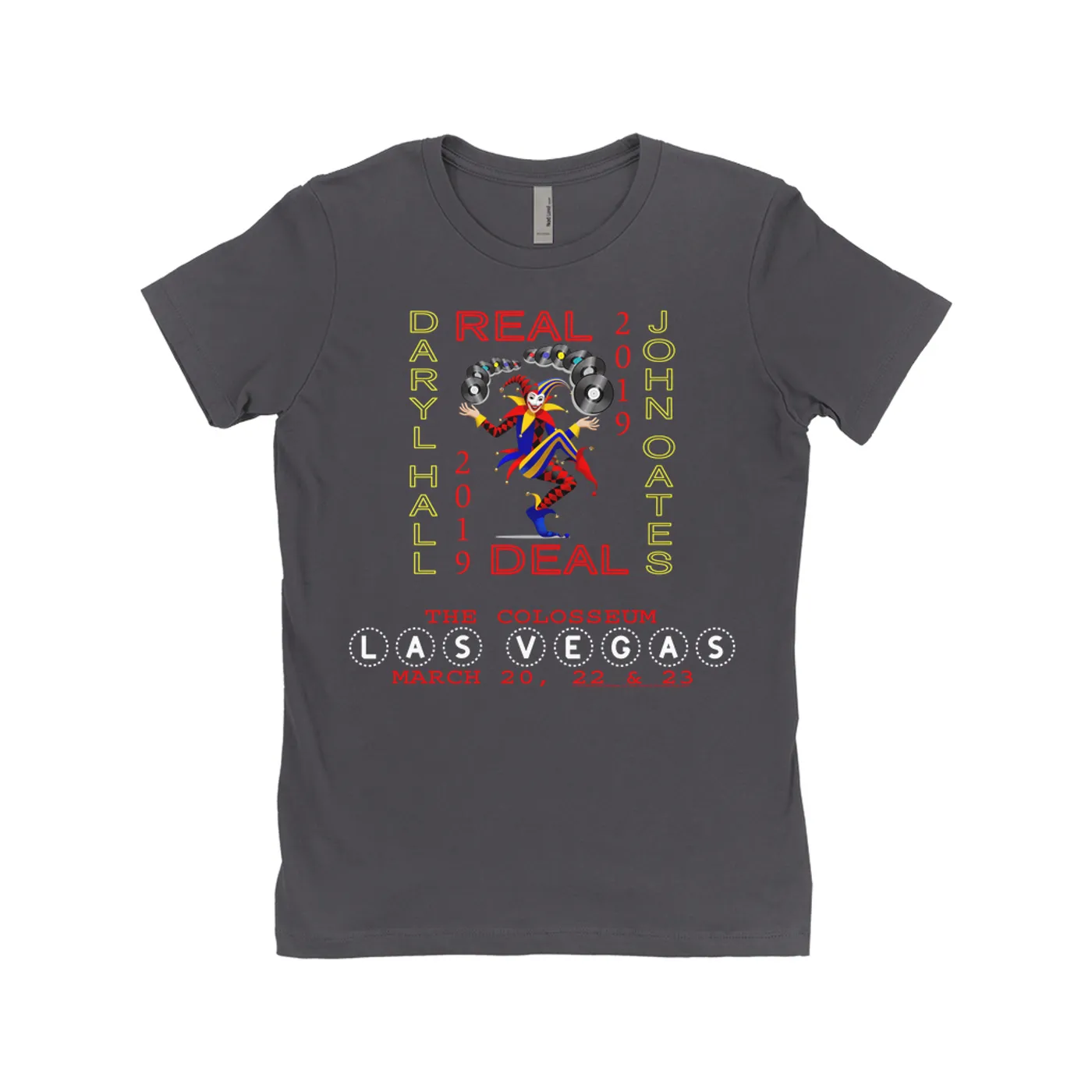 Daryl Hall & John Oates Ladies' Boyfriend T-Shirt | Real Deal Las Vegas 2019 Concert Hall & Oates Shirt