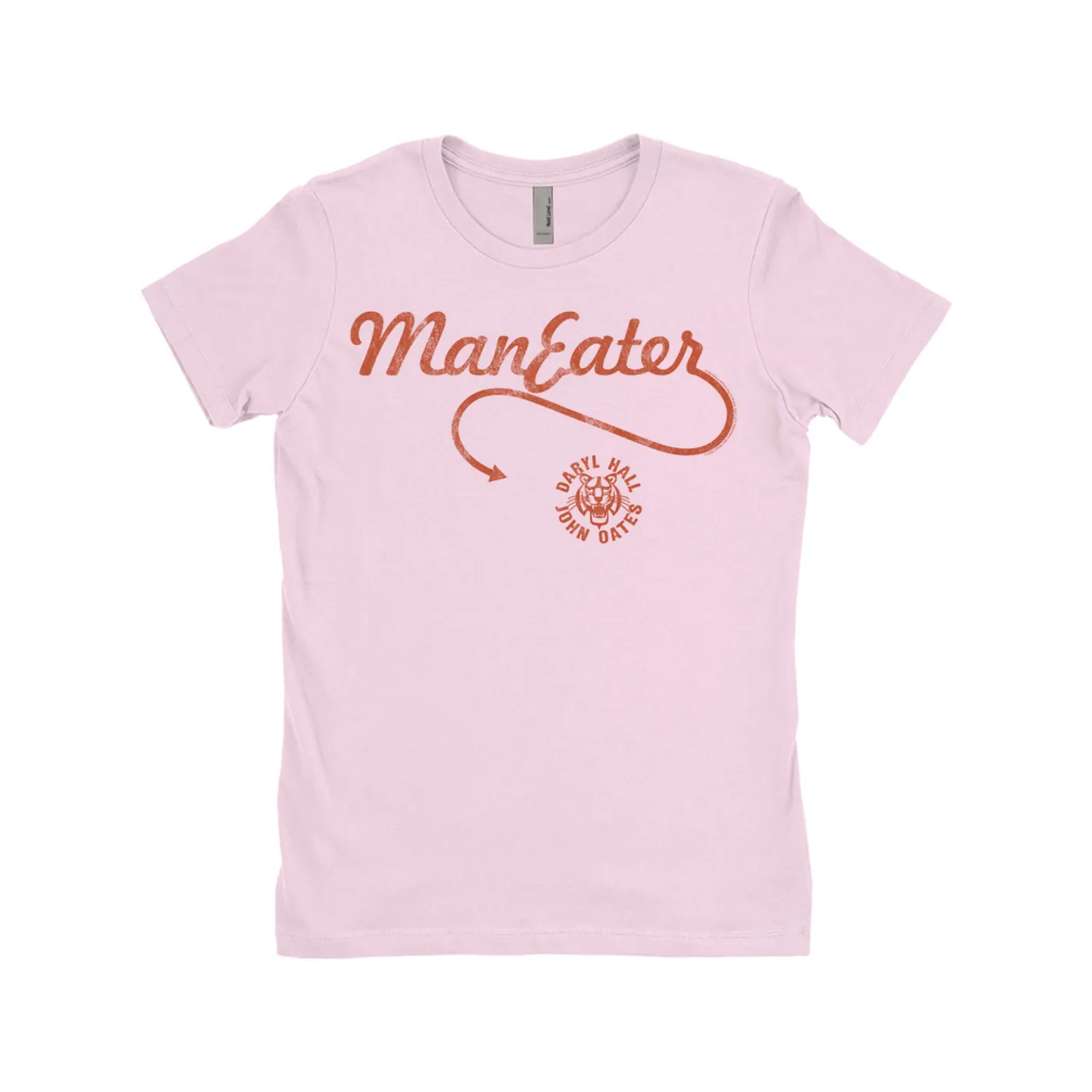 Daryl Hall & John Oates Ladies' Boyfriend T-Shirt | Maneater Logo Distressed Hall & Oates Shirt