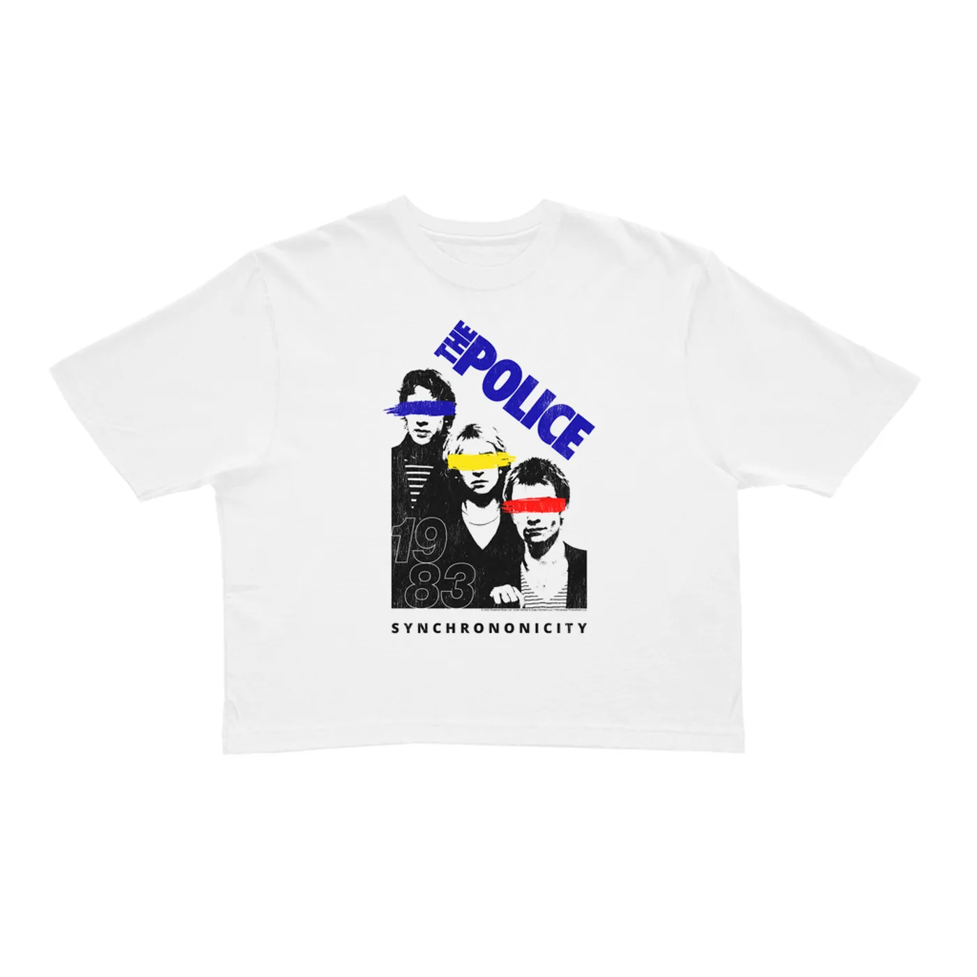 The Police Ladies' Crop Tee | The Trio 1983 Concert (Merchbar Exclusive) The Police Crop T-shirt