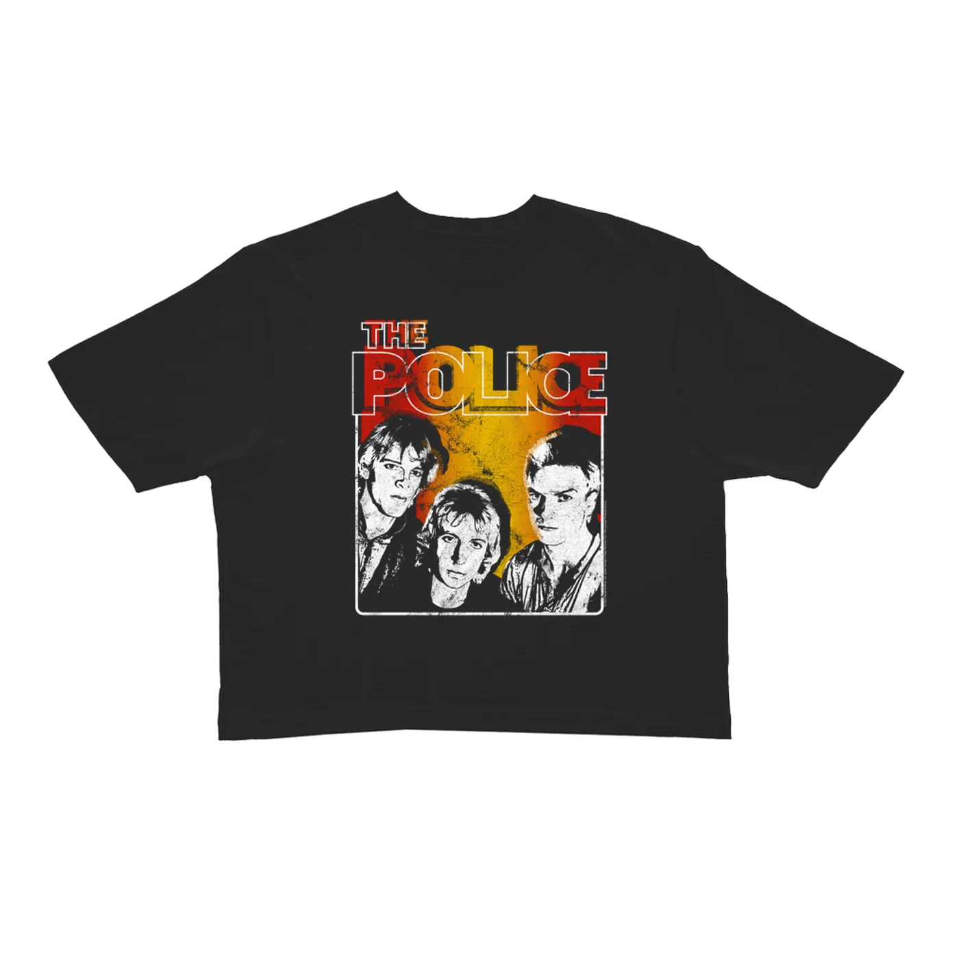 The Police Ladies' Crop Tee | Outlandos Ombre Trio Distressed (Merchbar Exclusive) The Police Crop T-shirt