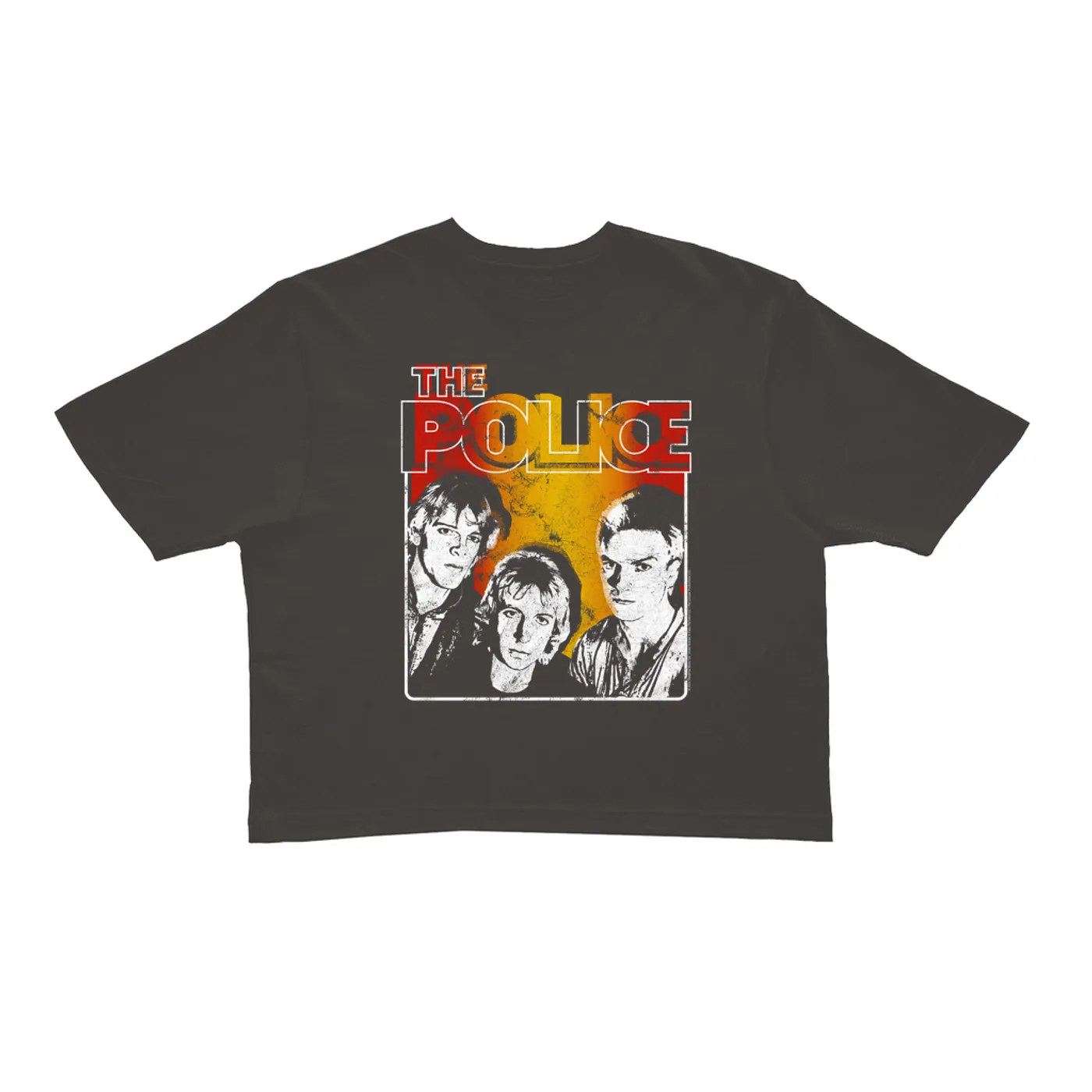 The Police Ladies' Crop Tee | Outlandos Ombre Trio Distressed (Merchbar Exclusive) The Police Crop T-shirt