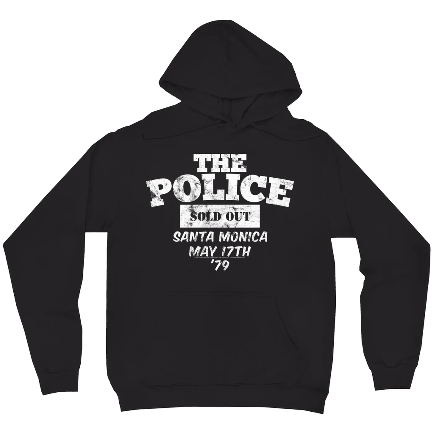 The Police Hoodie | 1979 Santa Monica Sold Out Concert Distressed (Merchbar Exclusive) The Police Hoodie