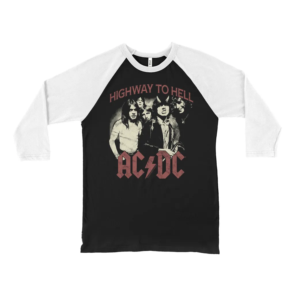 3/4 Sleeve Baseball Tee | Highway To Hell Retro Shirt
