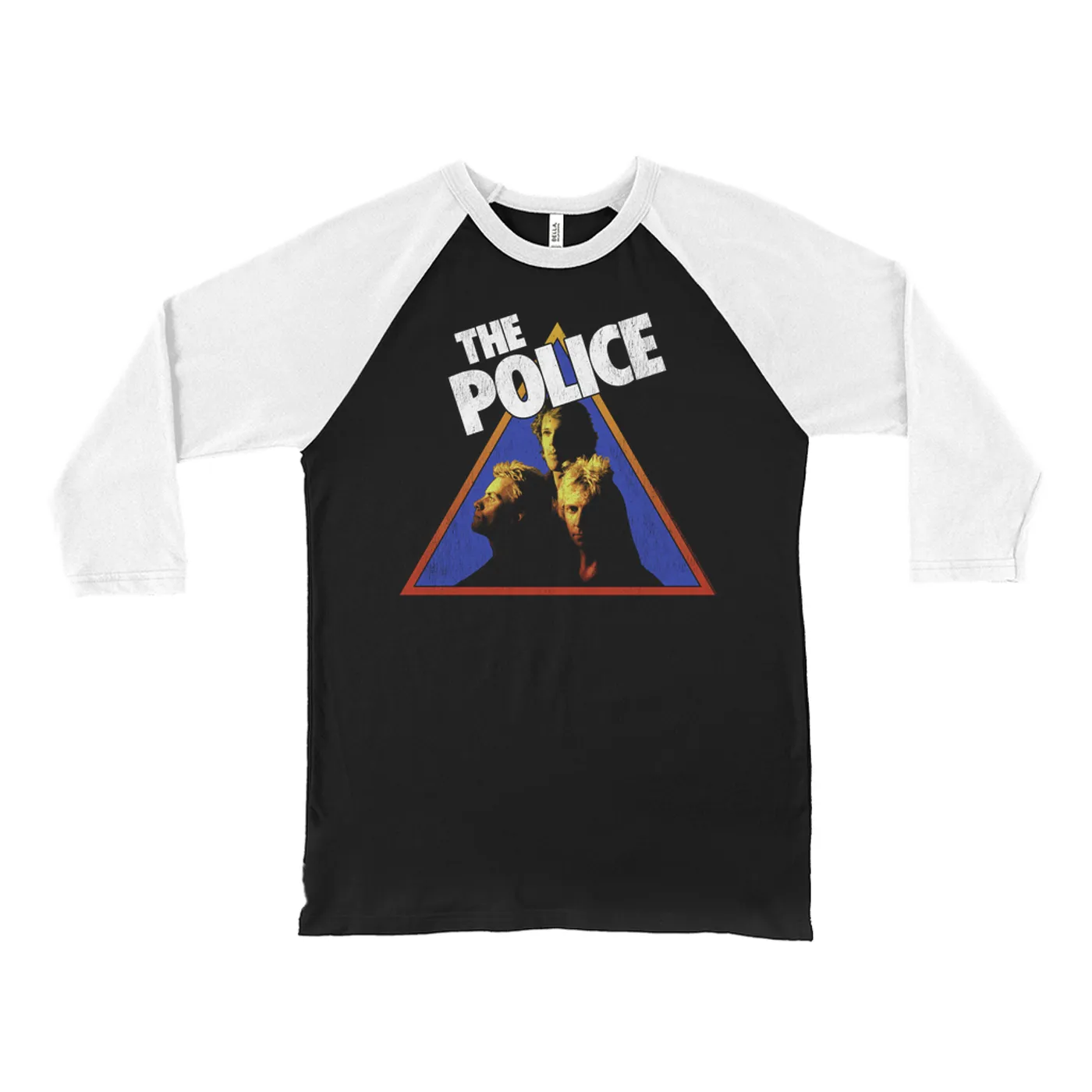 The Police 3/4 Sleeve Baseball Tee | Retro Zenyatta Mondatta Image Distressed (Merchbar Exclusive) The Police Shirt