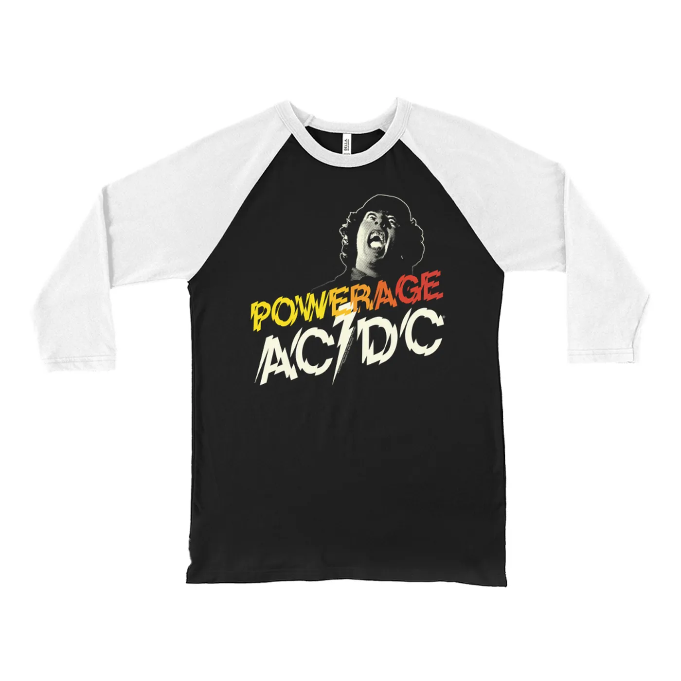 AC/DC 3/4 Sleeve Baseball Tee | Powerage Logo ACDC Shirt