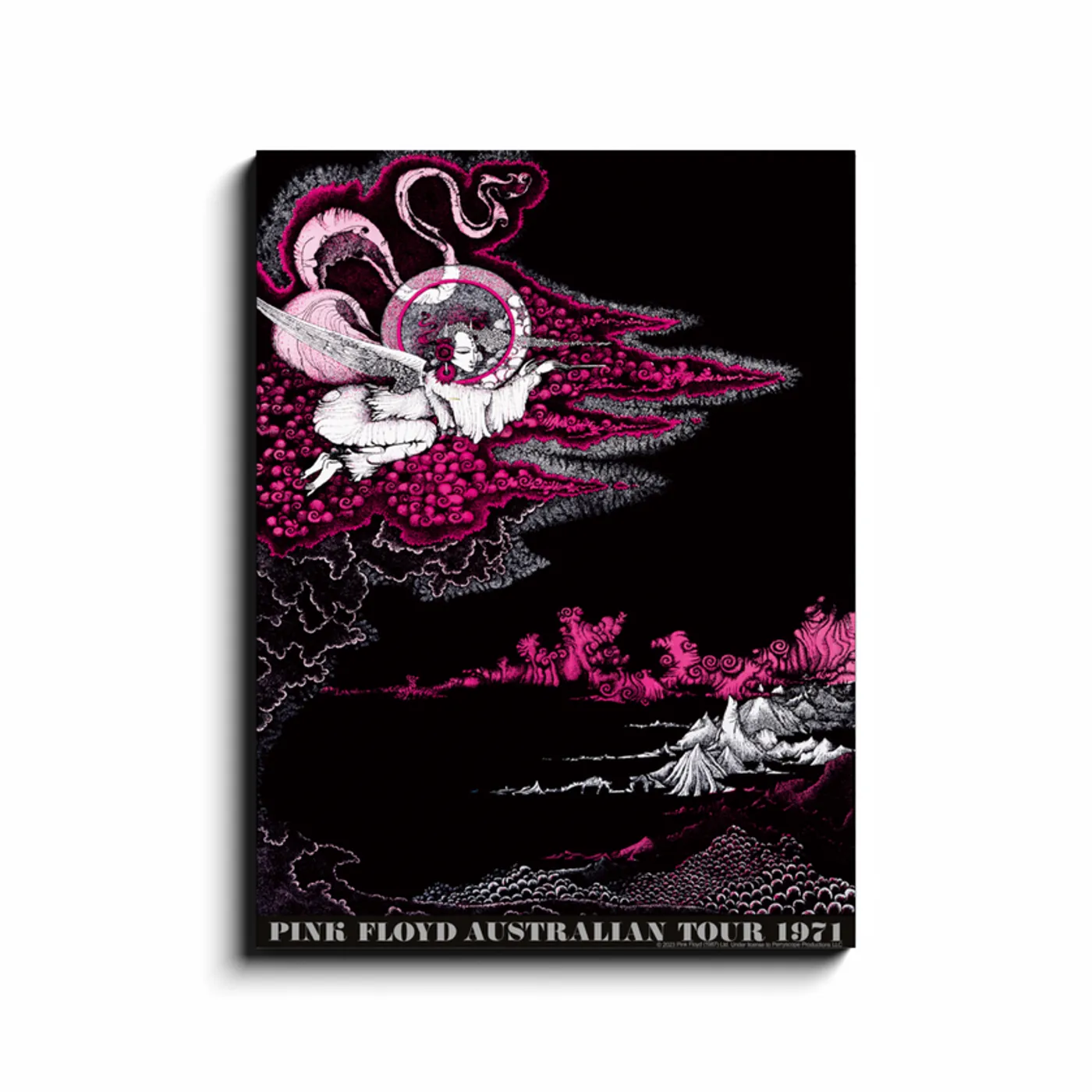 Pink Floyd Wall Art | 1971 Australian Tour Pink Floyd Canvas Wrap