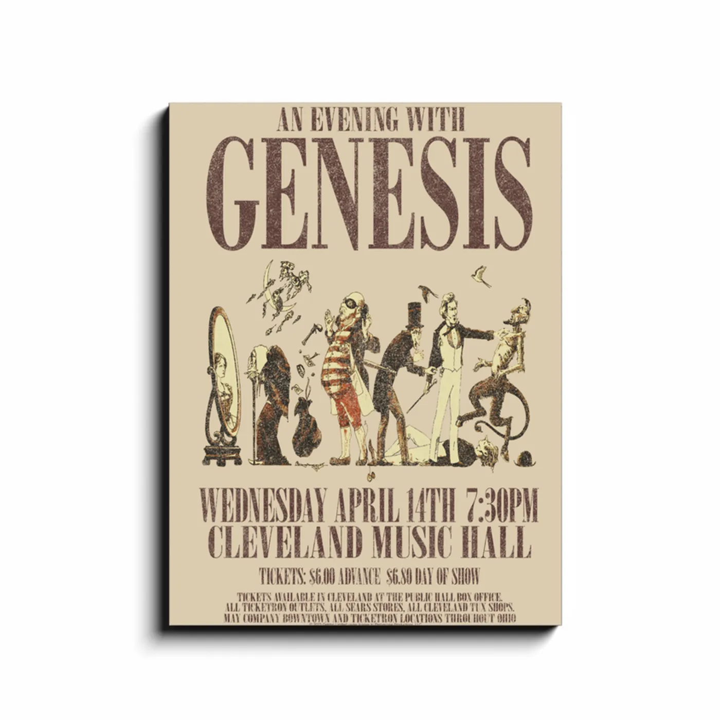 Genesis Wall Art | Cleveland Music Hall Concert Genesis Canvas Wrap