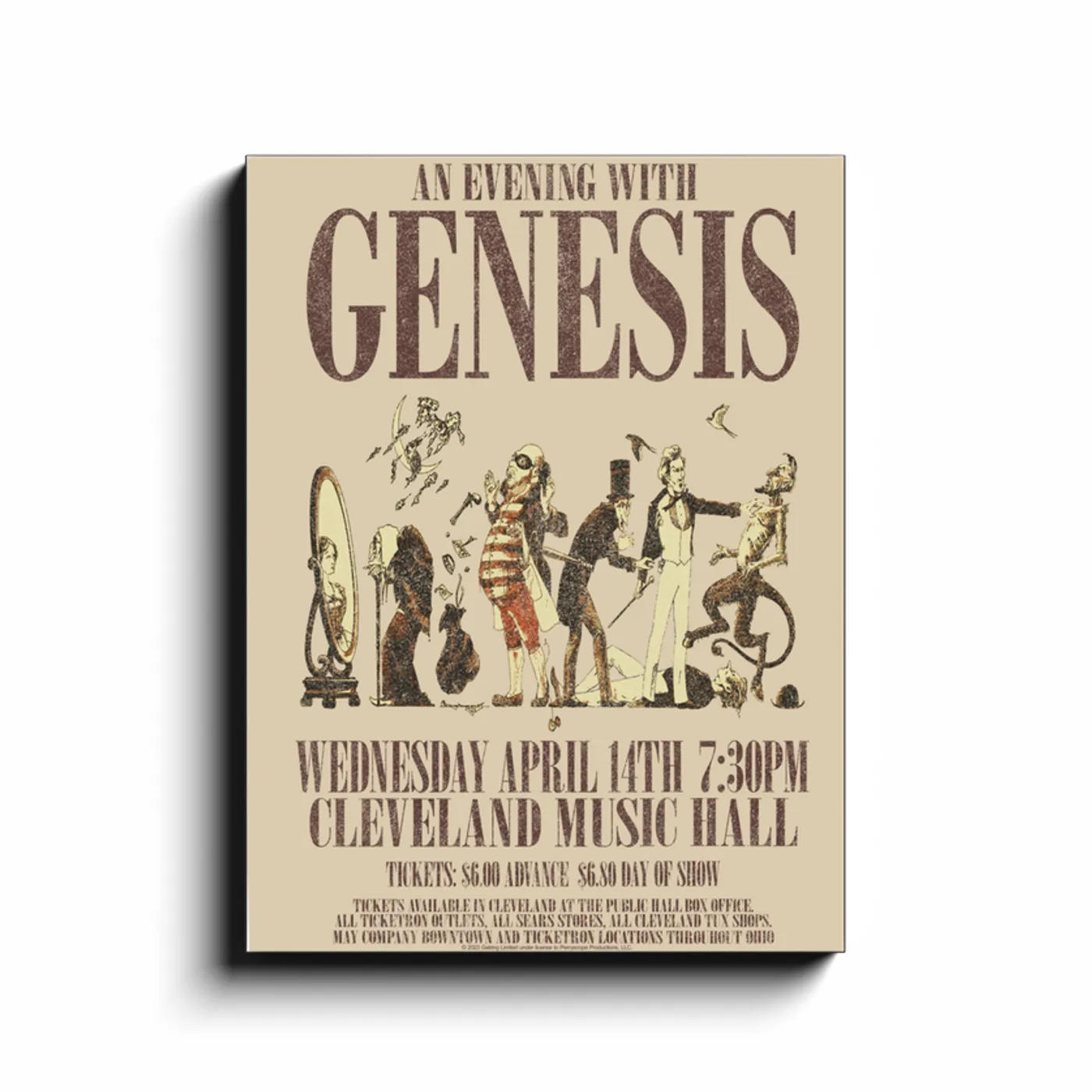 Genesis Wall Art | Cleveland Music Hall Concert Genesis Canvas Wrap