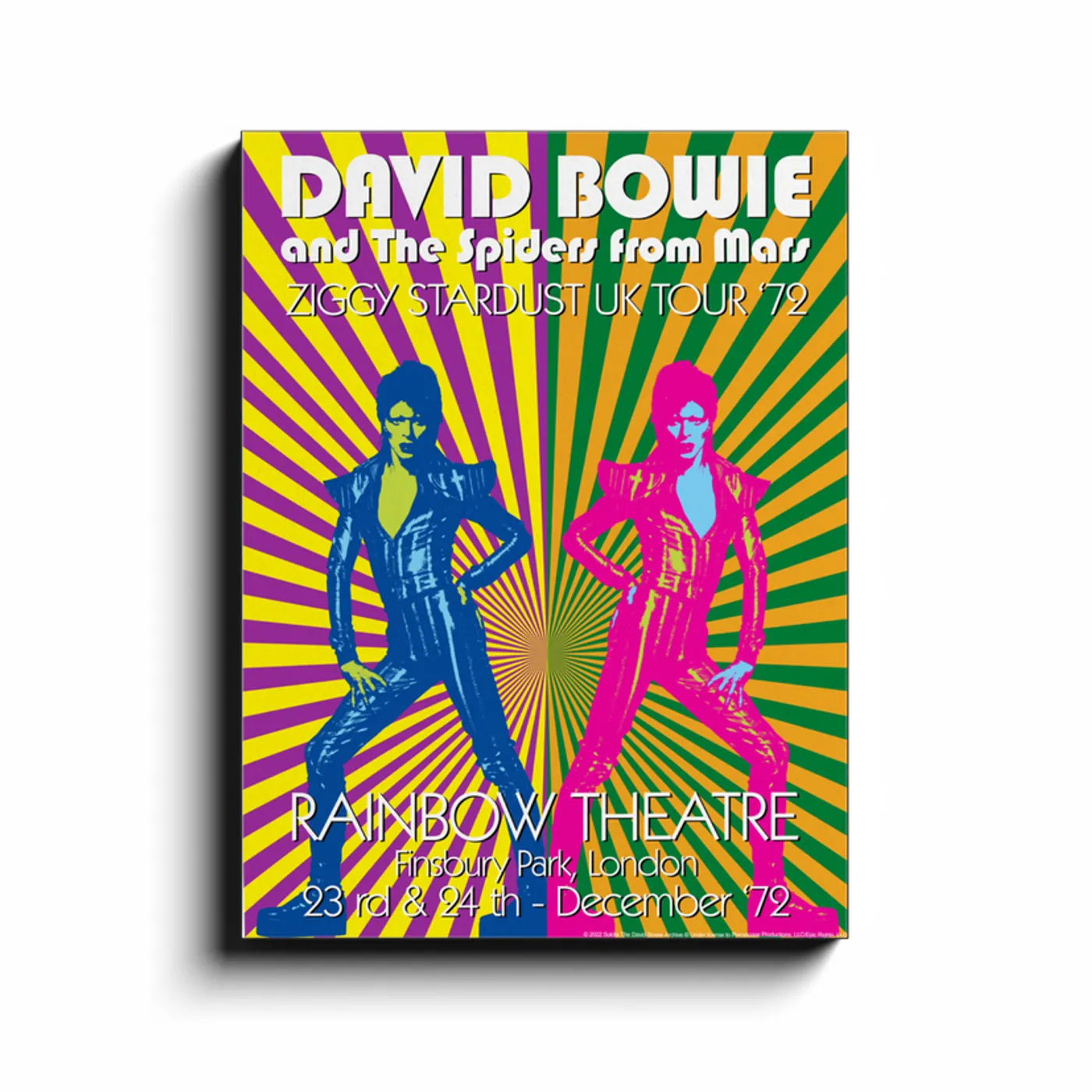David Bowie Wall Art | Ziggy Stardust '72 Rainbow Theater London Concert David Bowie Canvas Wrap