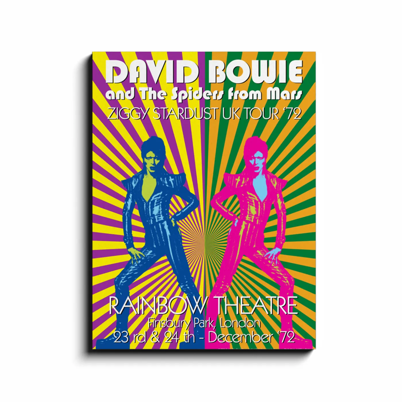 David Bowie Wall Art | Ziggy Stardust '72 Rainbow Theater London Concert David Bowie Canvas Wrap