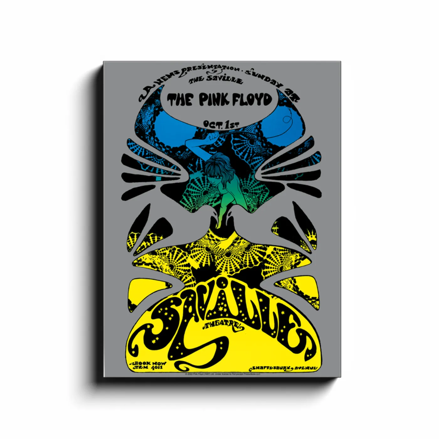 Pink Floyd Wall Art | 1967 Saville Theatre London Concert Pink Floyd Canvas Wrap