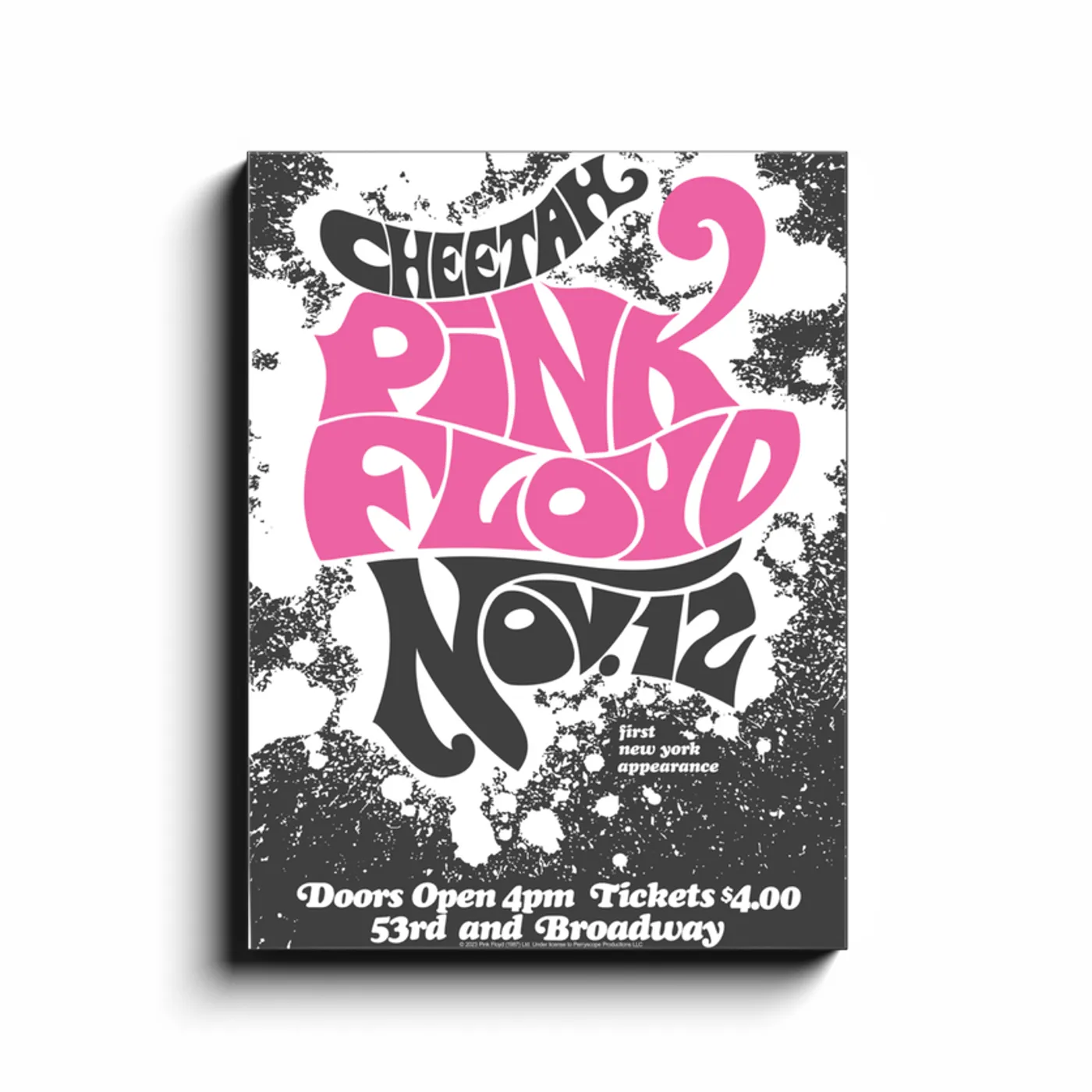 Pink Floyd Wall Art | Cheetah Pink Floyd Concert Pink Floyd Canvas Wrap