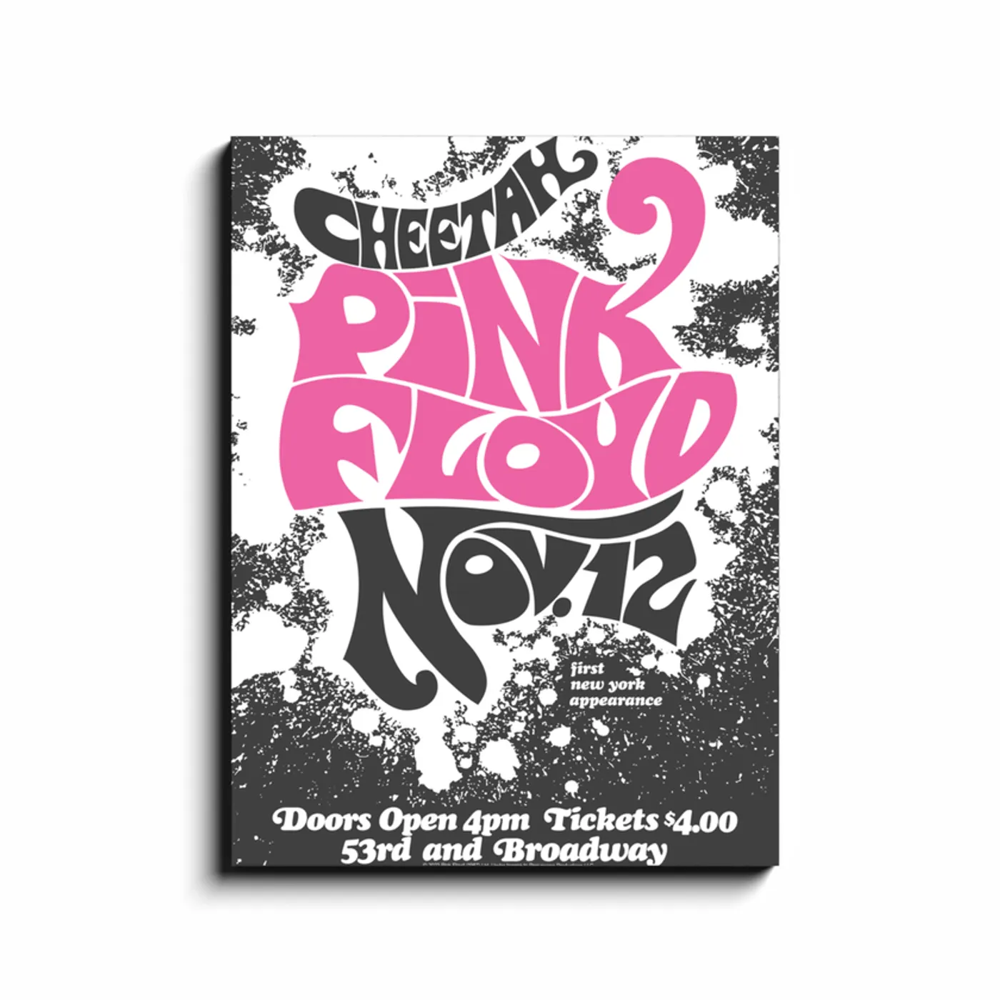Pink Floyd Wall Art | Cheetah Pink Floyd Concert Pink Floyd Canvas Wrap