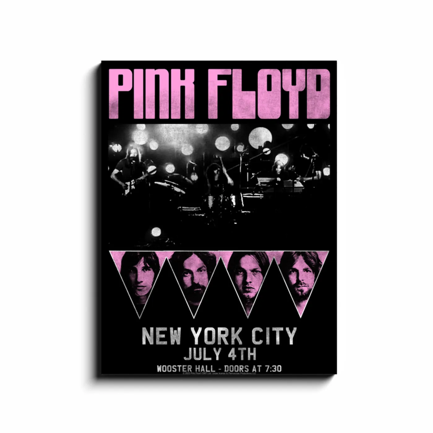 Pink Floyd Wall Art | 4th Of July NYC Concert Pink Floyd Canvas Wrap