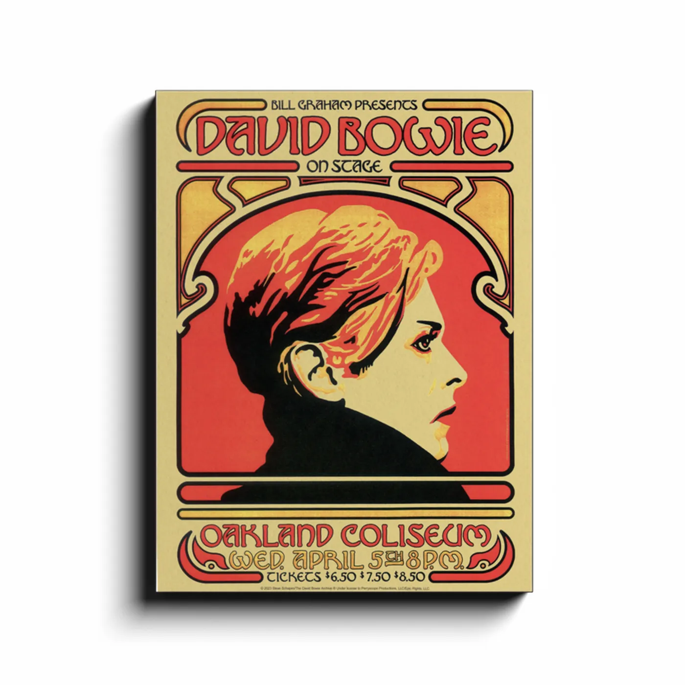 David Bowie Wall Art | Oakland Coliseum Concert David Bowie Canvas Wrap