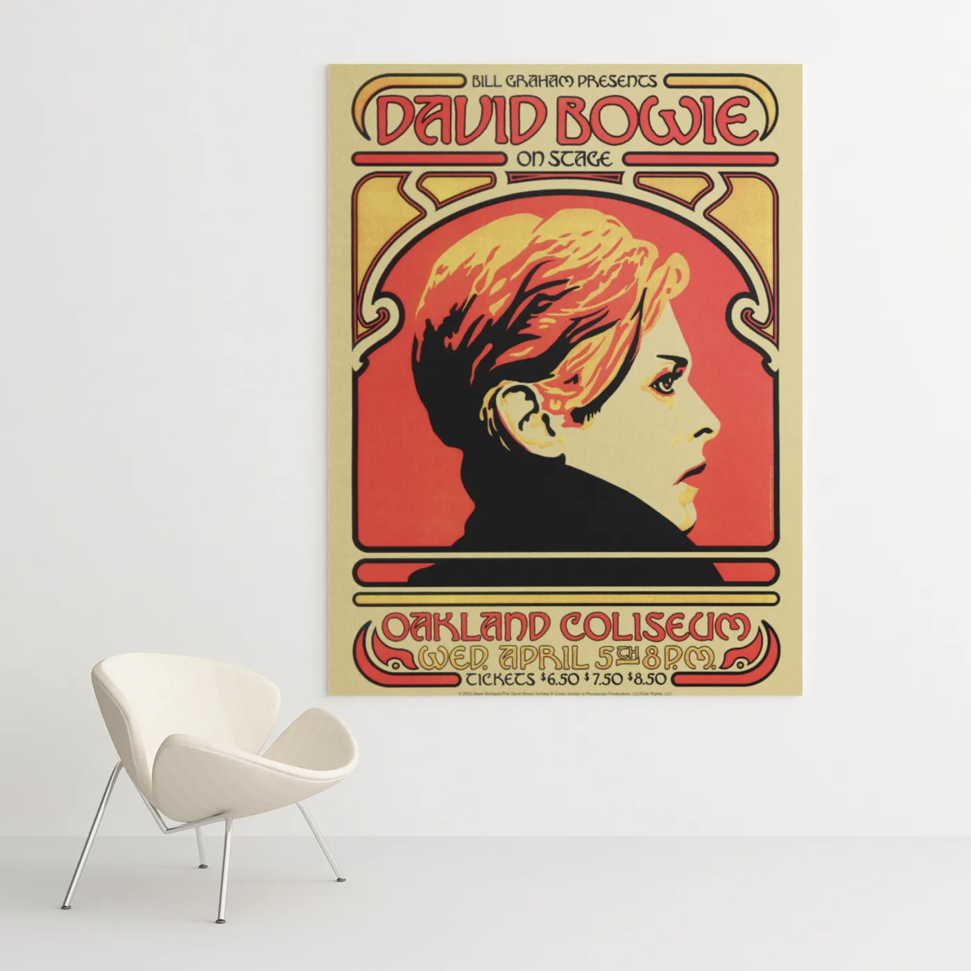 David Bowie Wall Art | Oakland Coliseum Concert David Bowie Canvas Wrap