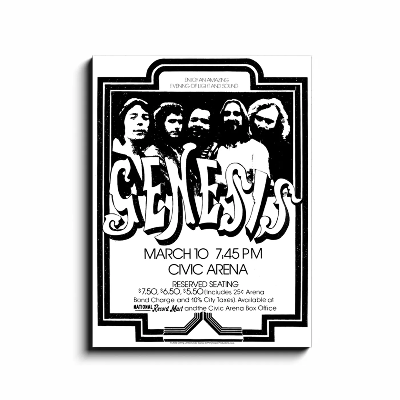 Genesis Wall Art | Civic Arena Concert Genesis Canvas Wrap