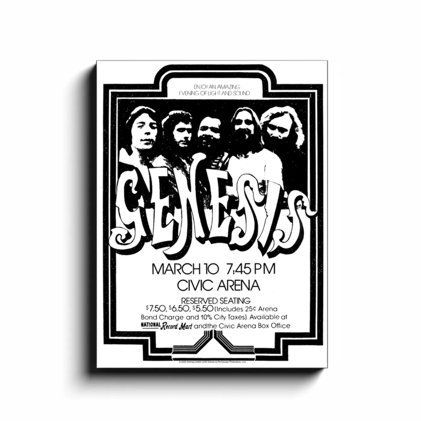 Genesis Wall Art | Civic Arena Concert Genesis Canvas Wrap