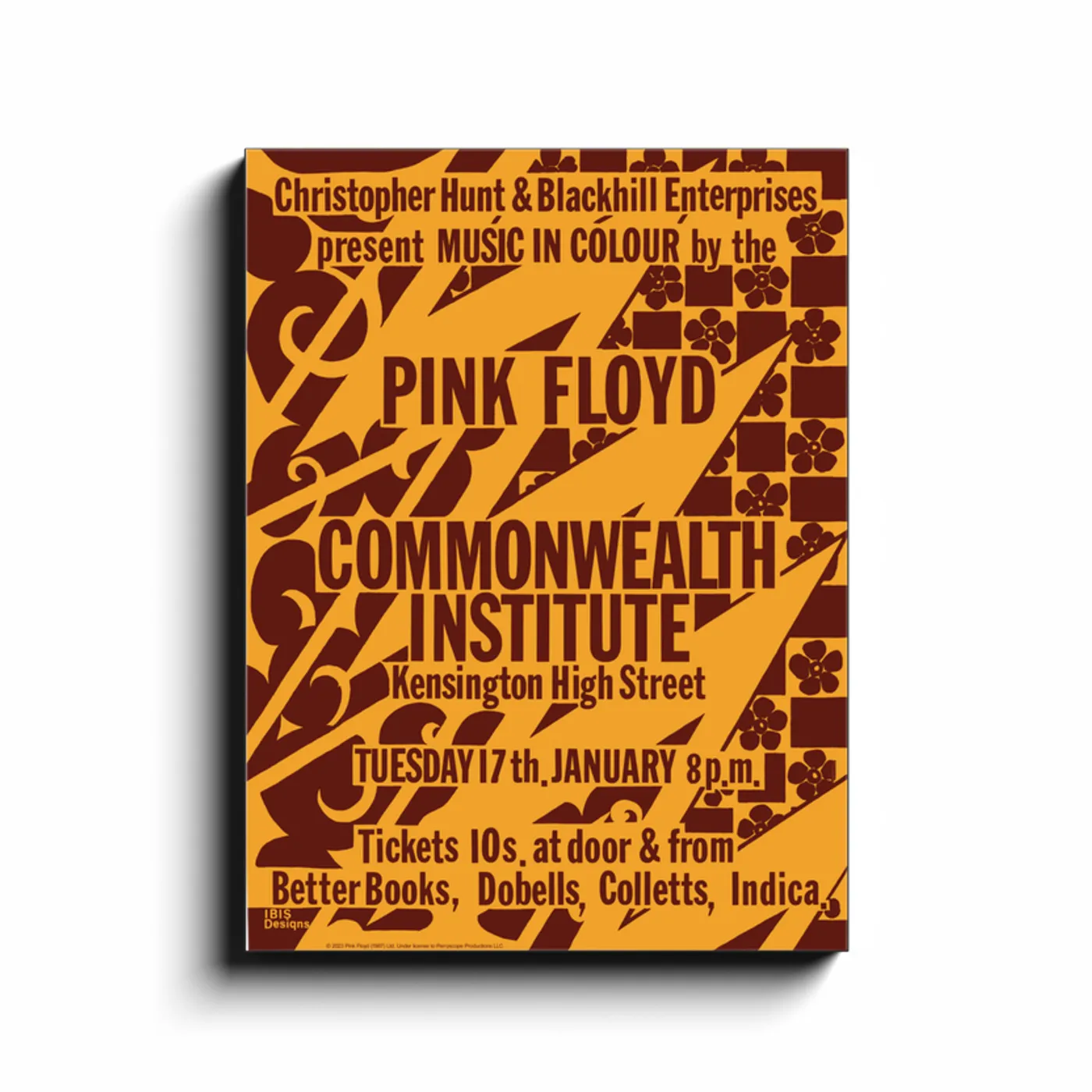 Pink Floyd Wall Art | Commonwealth Institute Concert Pink Floyd Canvas Wrap