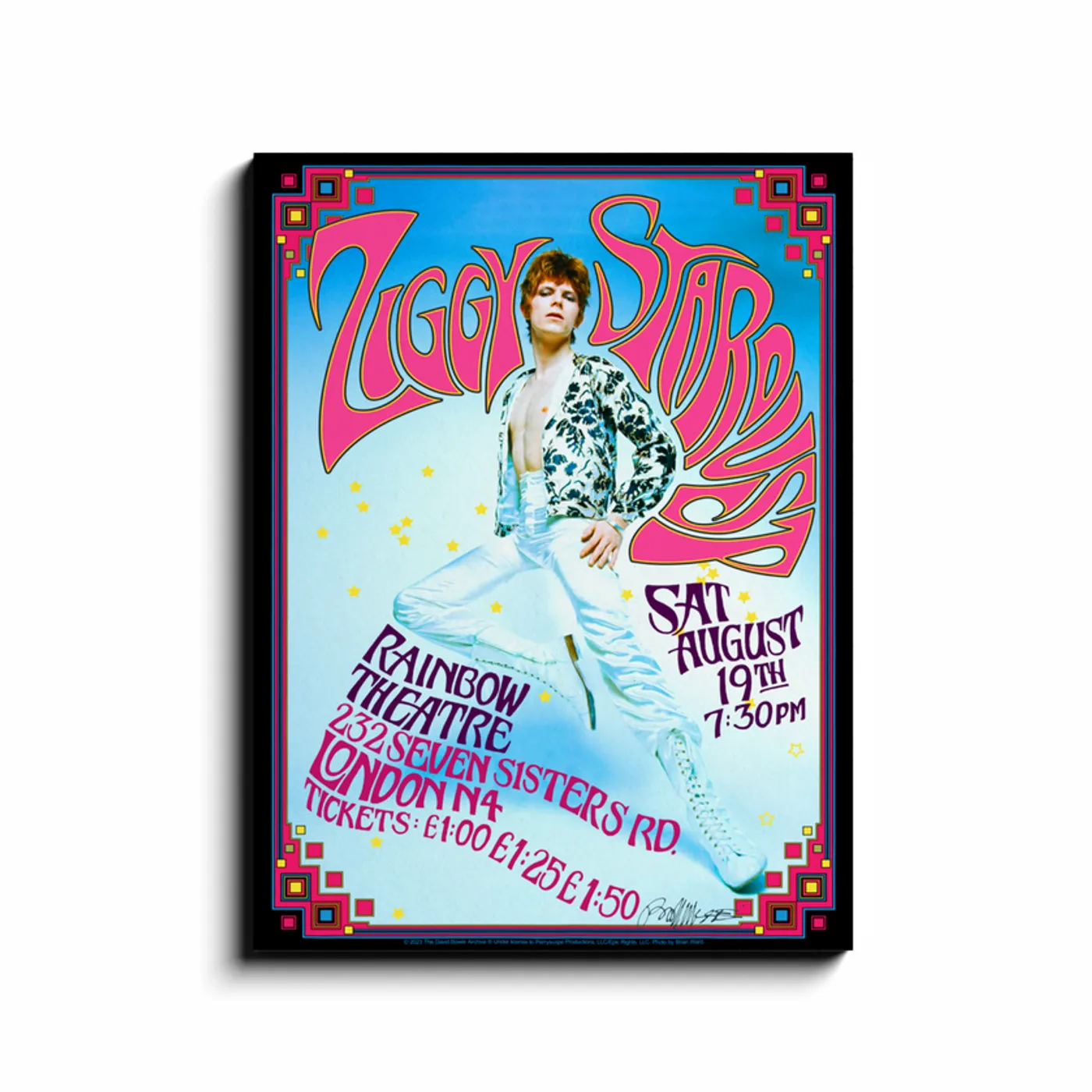 David Bowie Wall Art | Rainbow Theater London Concert David Bowie Canvas Wrap