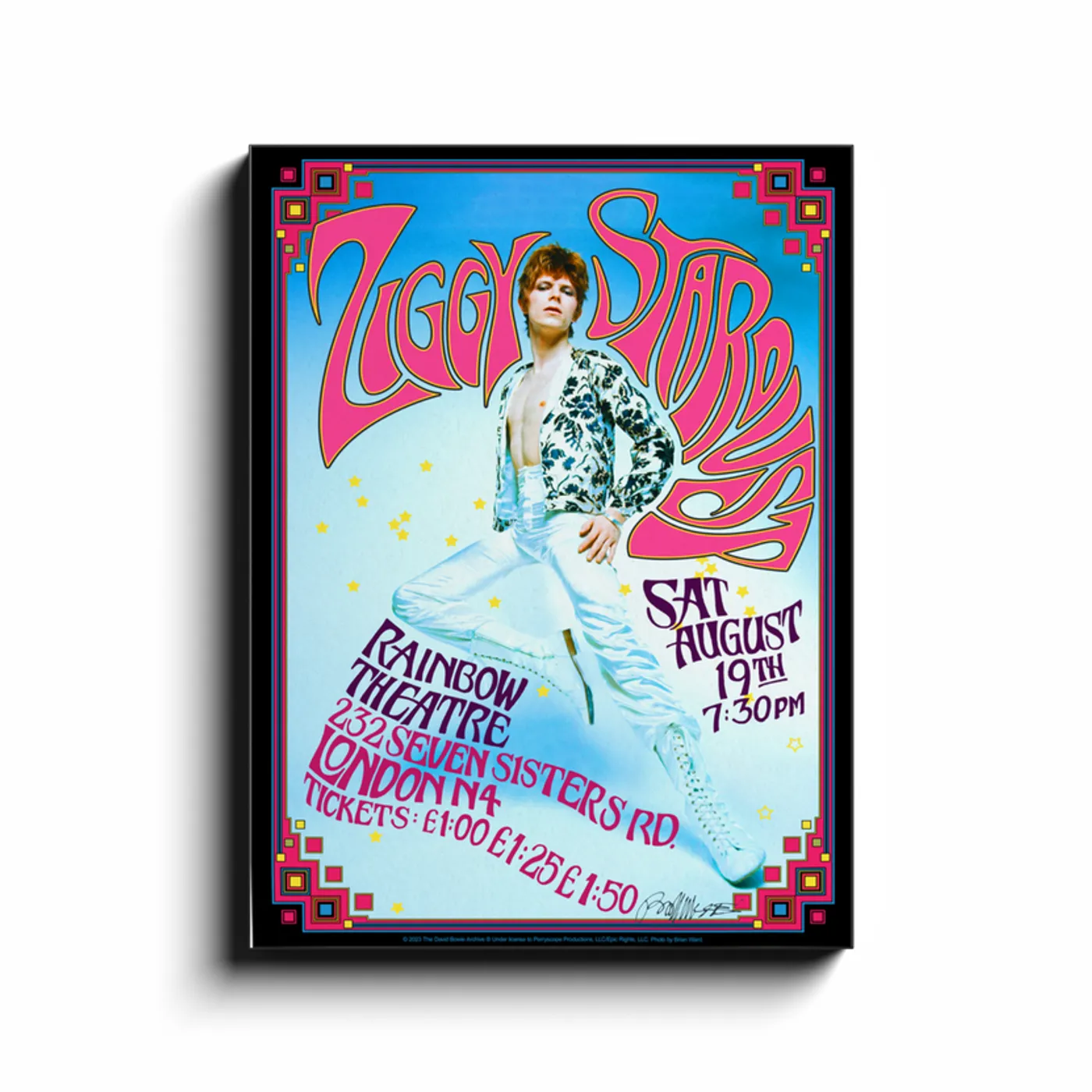 David Bowie Wall Art | Rainbow Theater London Concert David Bowie Canvas Wrap