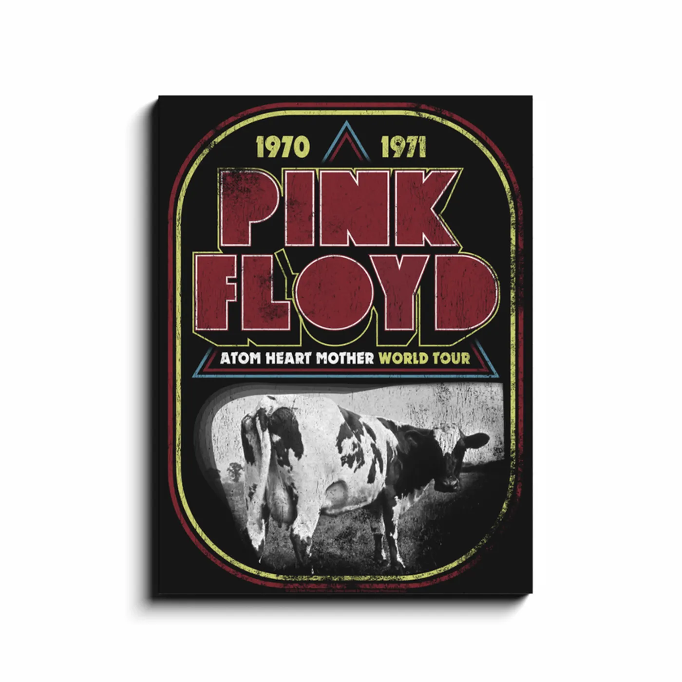 Pink Floyd Wall Art | Atom Heart Mother World Tour Pink Floyd Canvas Wrap