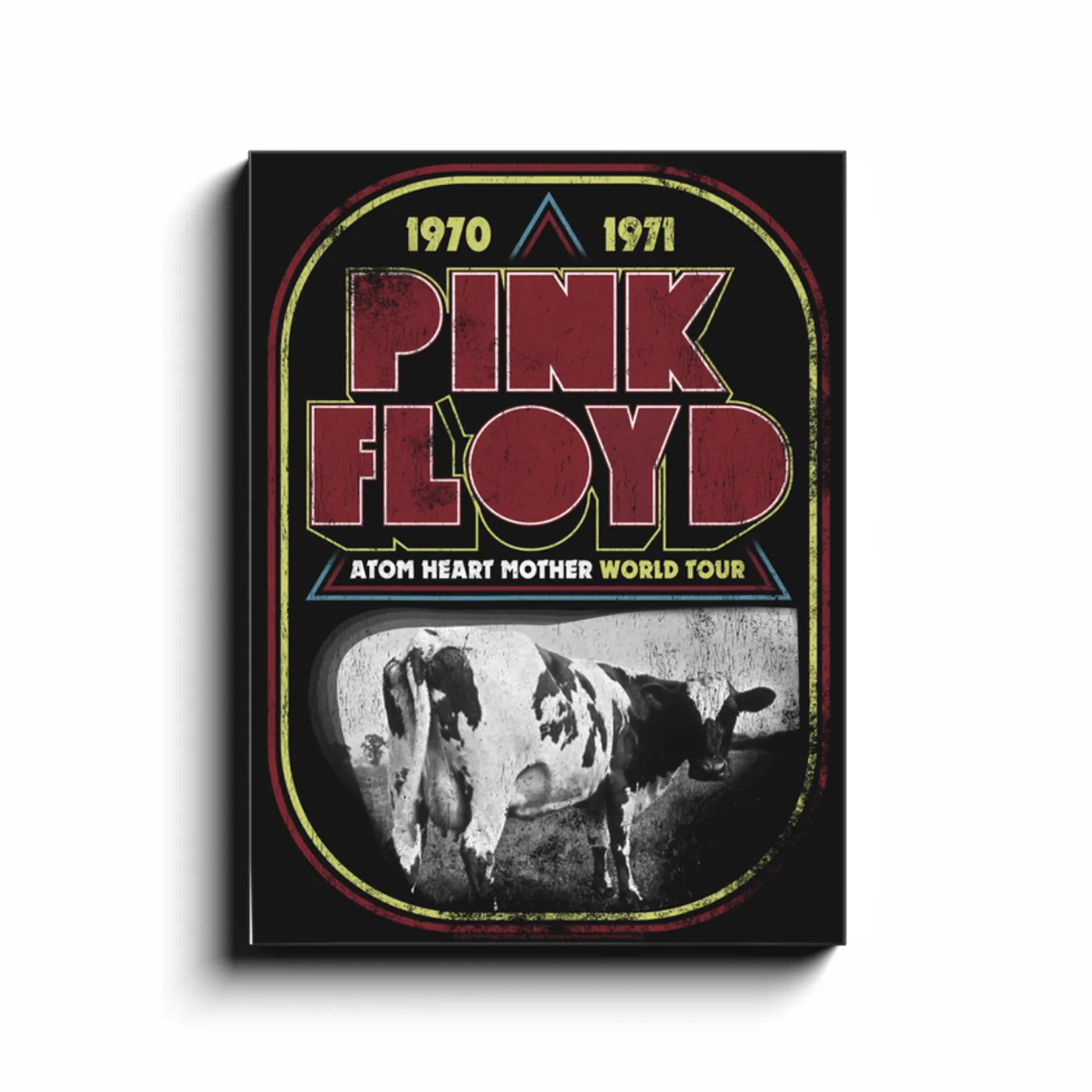 Pink Floyd Wall Art | Atom Heart Mother World Tour Pink Floyd Canvas Wrap