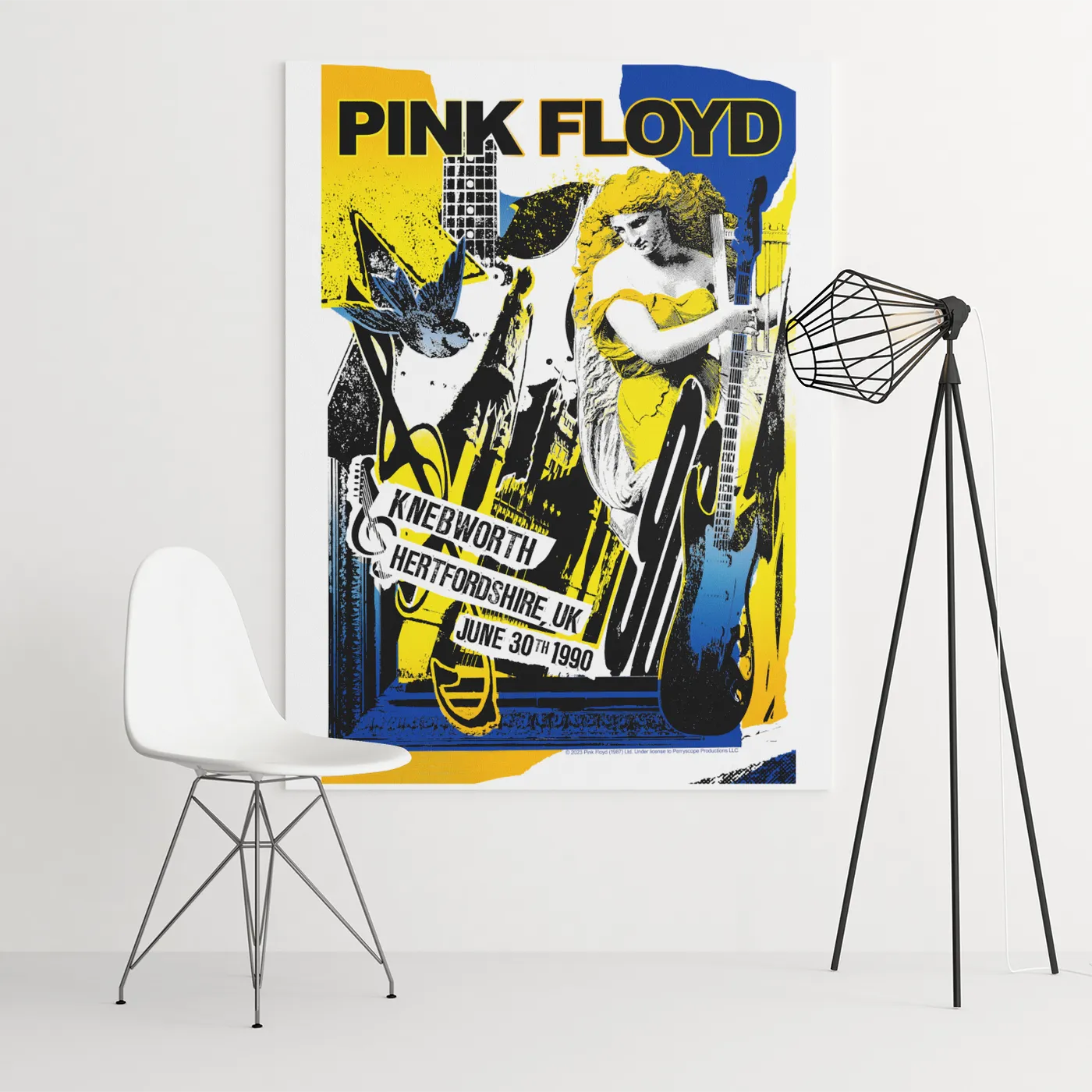 Pink Floyd Wall Art | Live At Knebworth 1990 Concert Pink Floyd Canvas Wrap