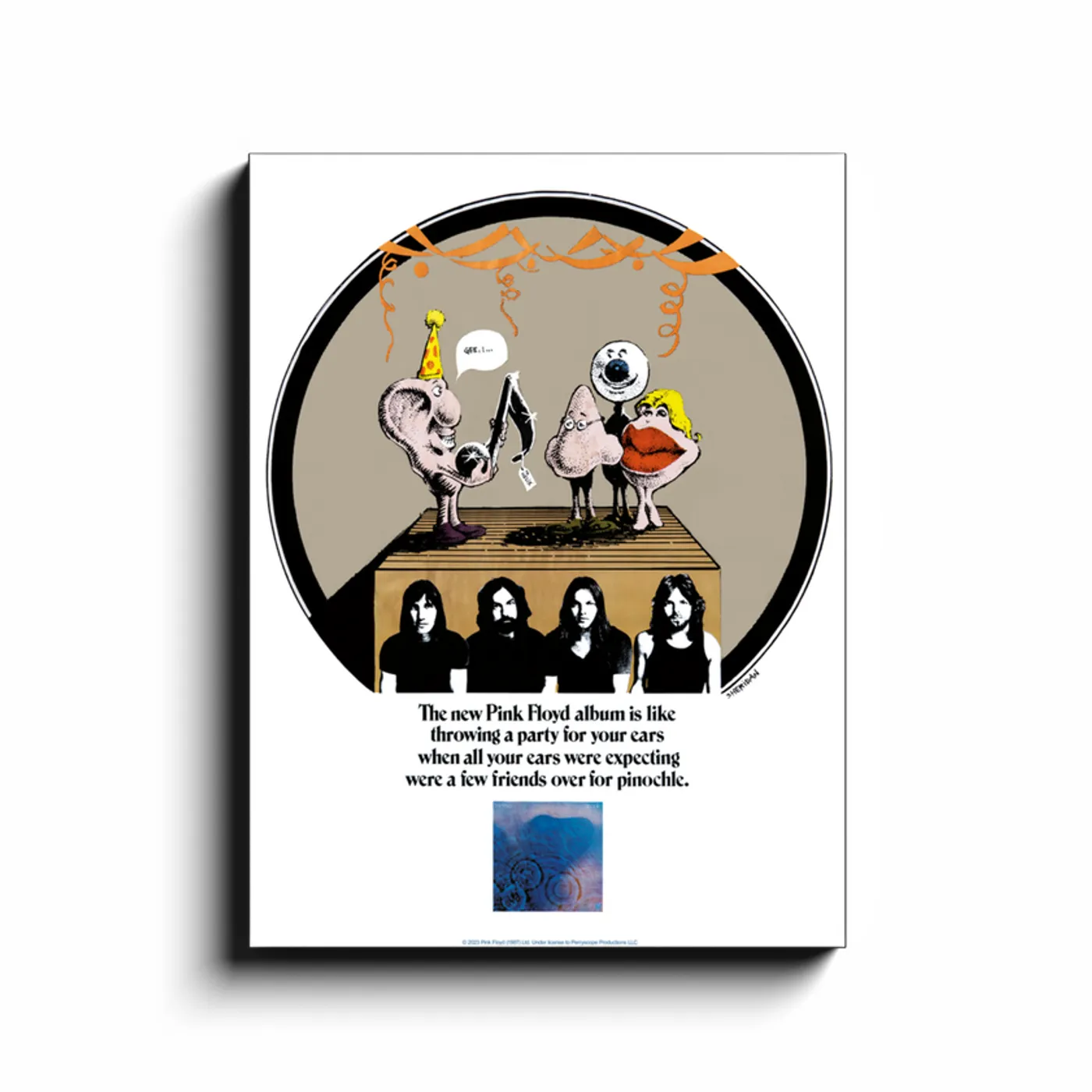 Pink Floyd Wall Art | 1971 Meddle Pink Floyd Canvas Wrap