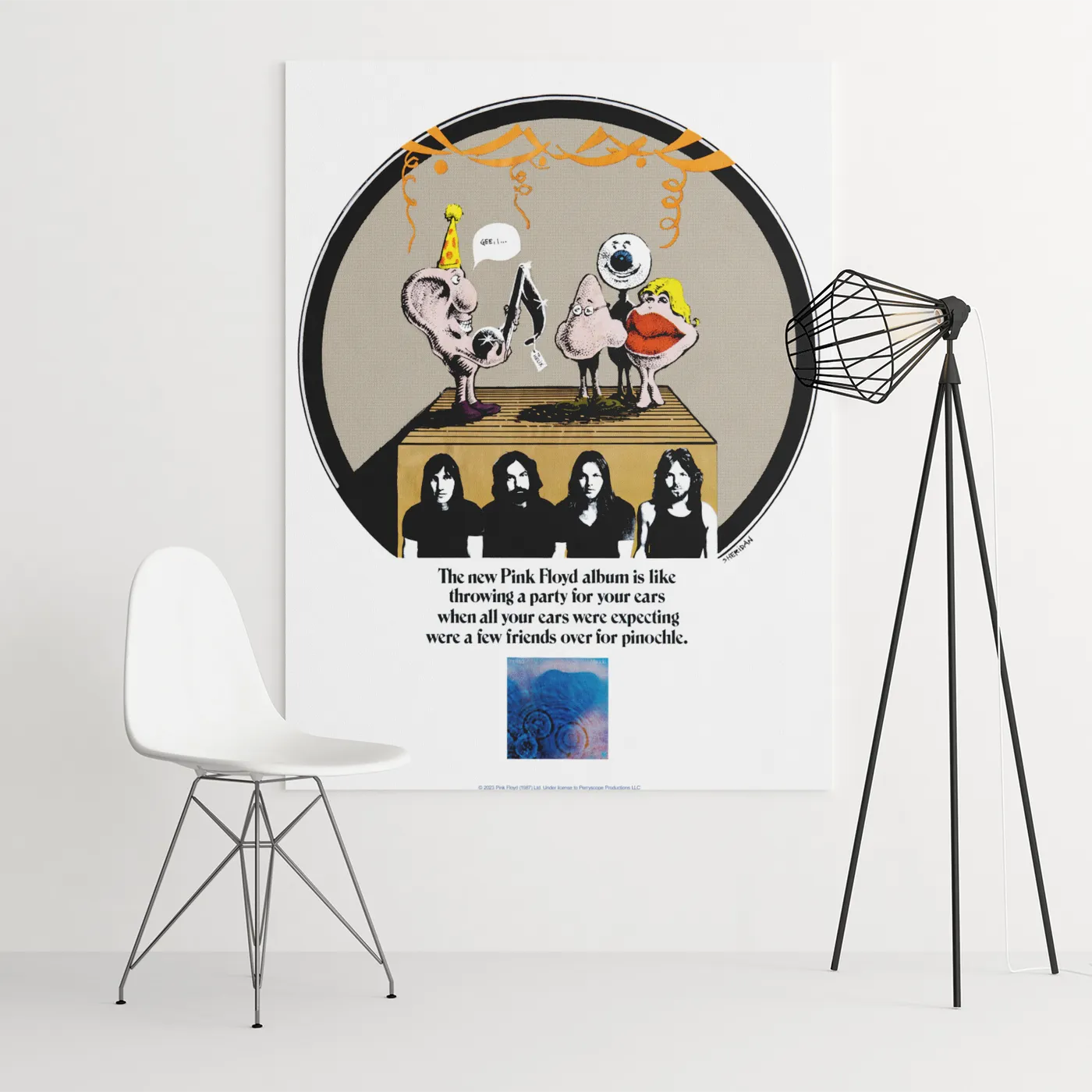 Pink Floyd Wall Art | 1971 Meddle Pink Floyd Canvas Wrap