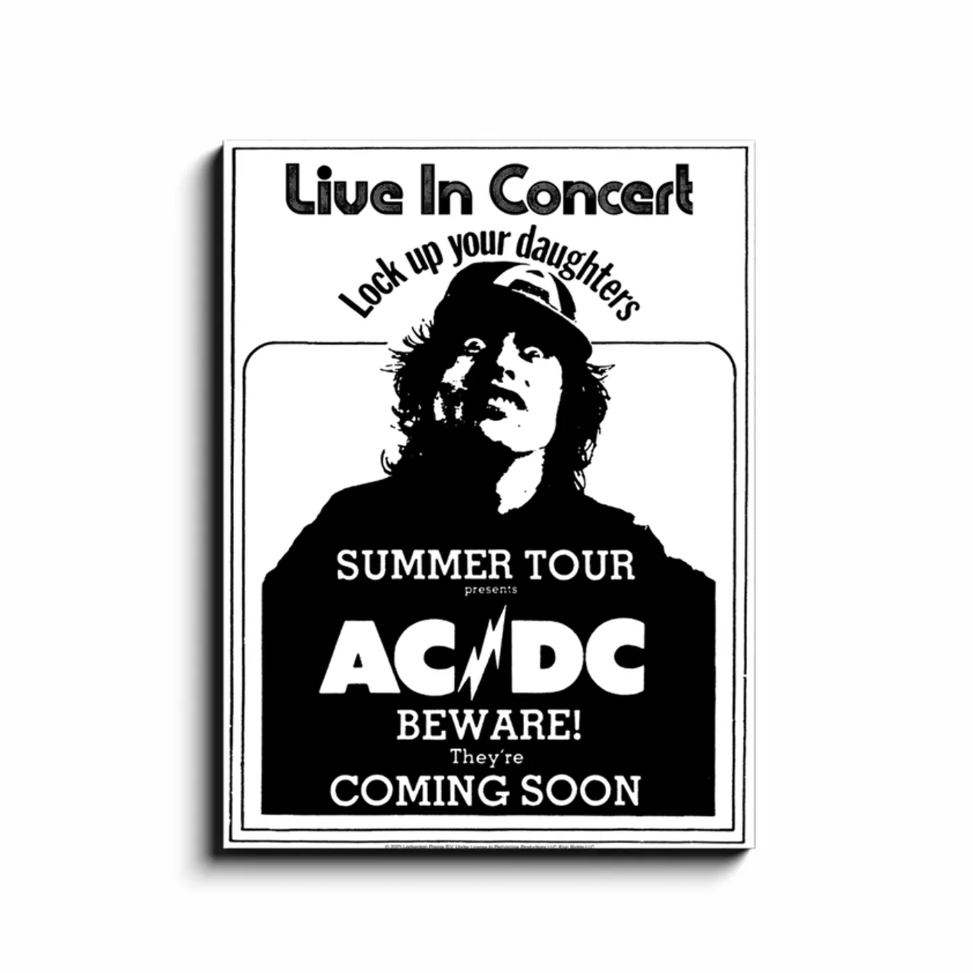 AC/DC Wall Art | The Sounds Lock Up Your Daughter Summer Tour ACDC Canvas Wrap