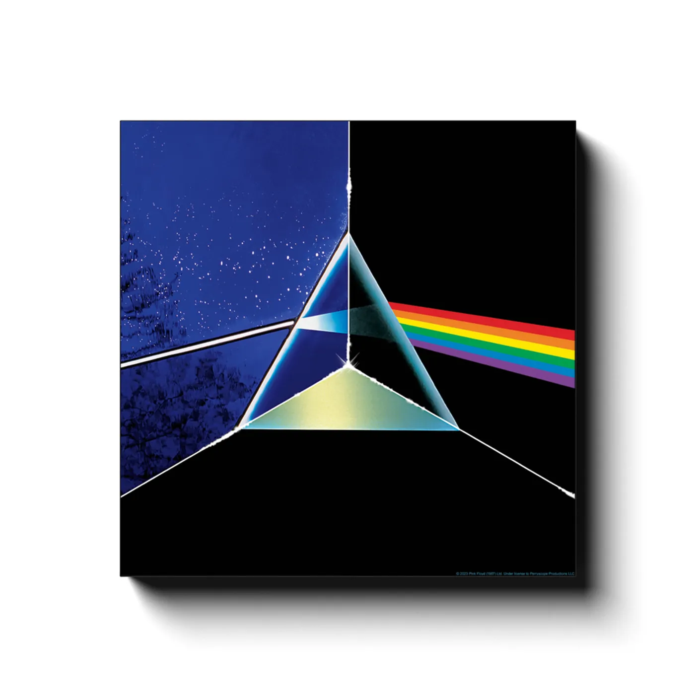 Pink Floyd Wall Art | Triptych Prism Pink Floyd Canvas Wrap