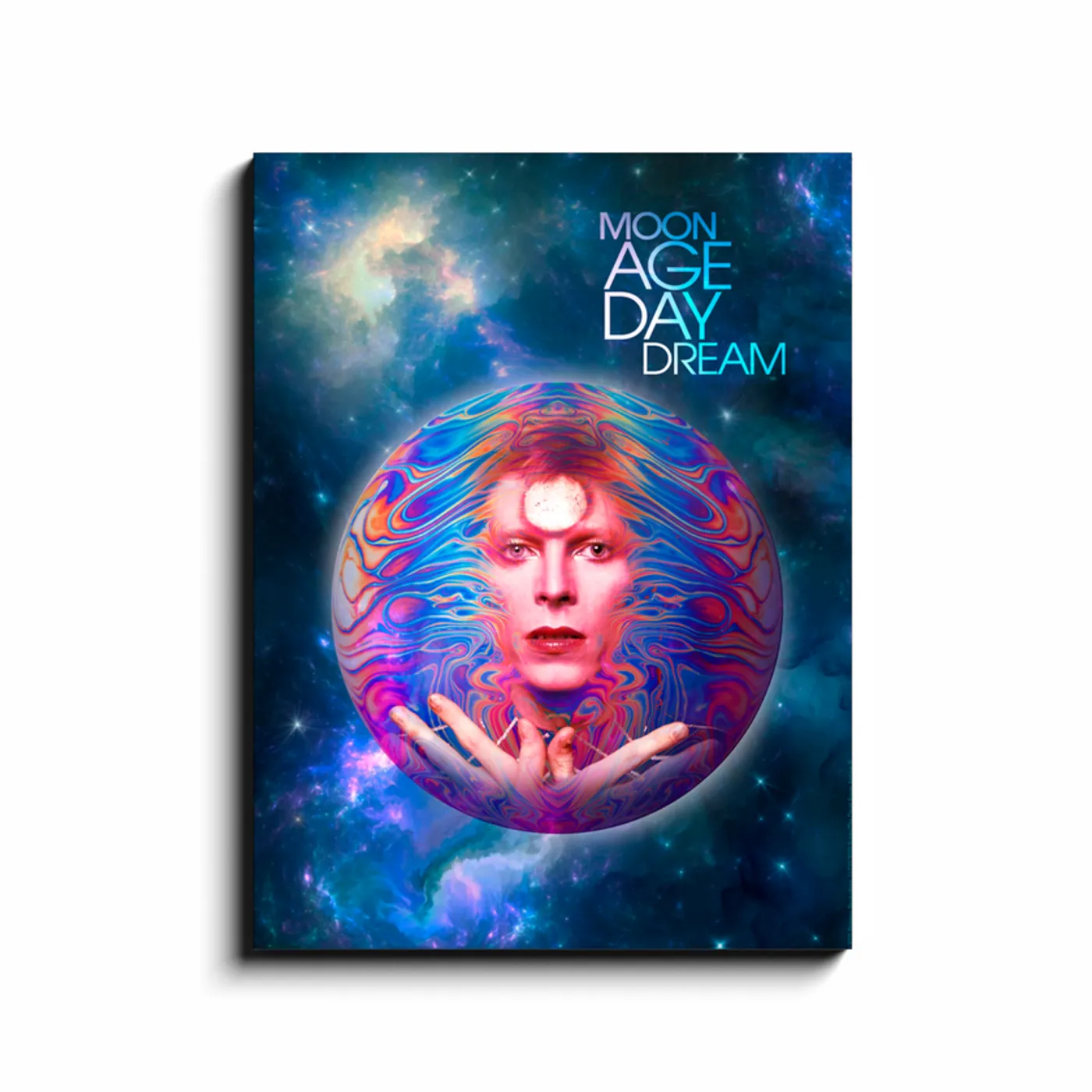 David Bowie Wall Art | Moonage Day Dream Colorful Concept By Masayoshi Sukita David Bowie Canvas Wrap