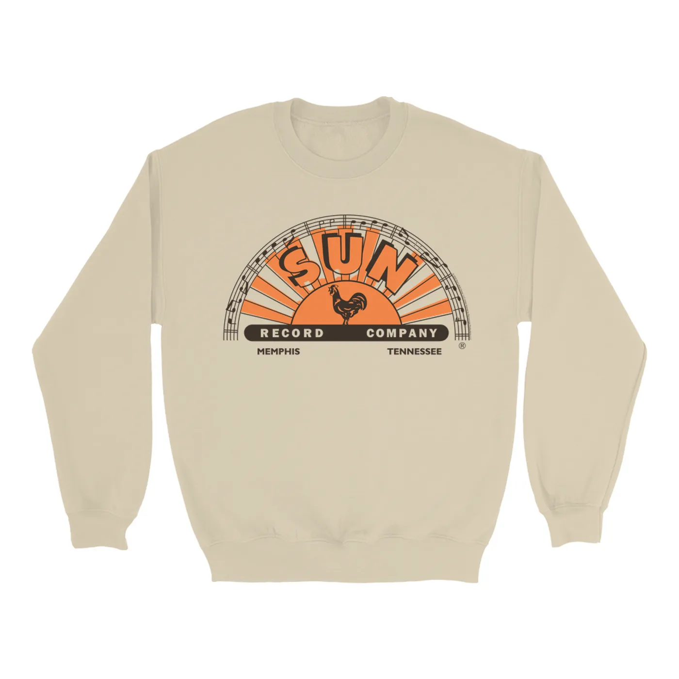 Sun Records Sweatshirt | Orange Brown Half Logo Sun Records Sweatshirt