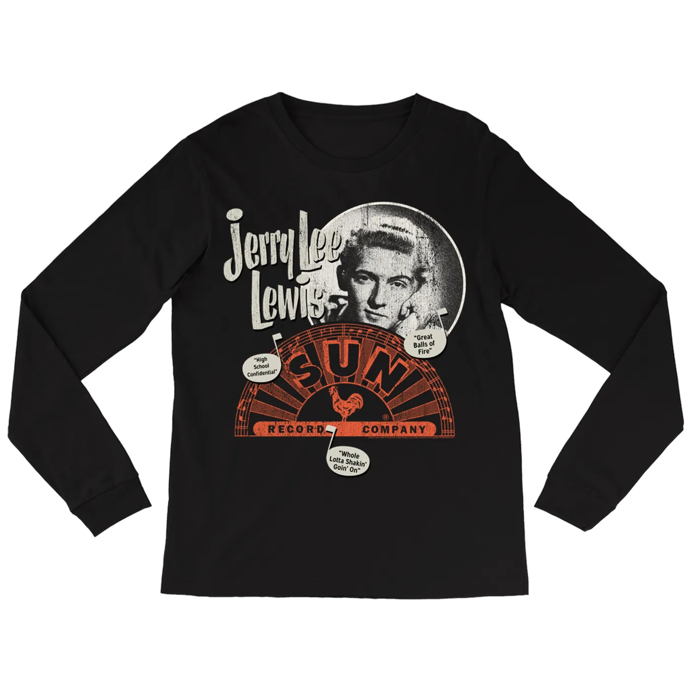 Sun Records Long Sleeve Shirt | Jerry Lee Lewis Singles