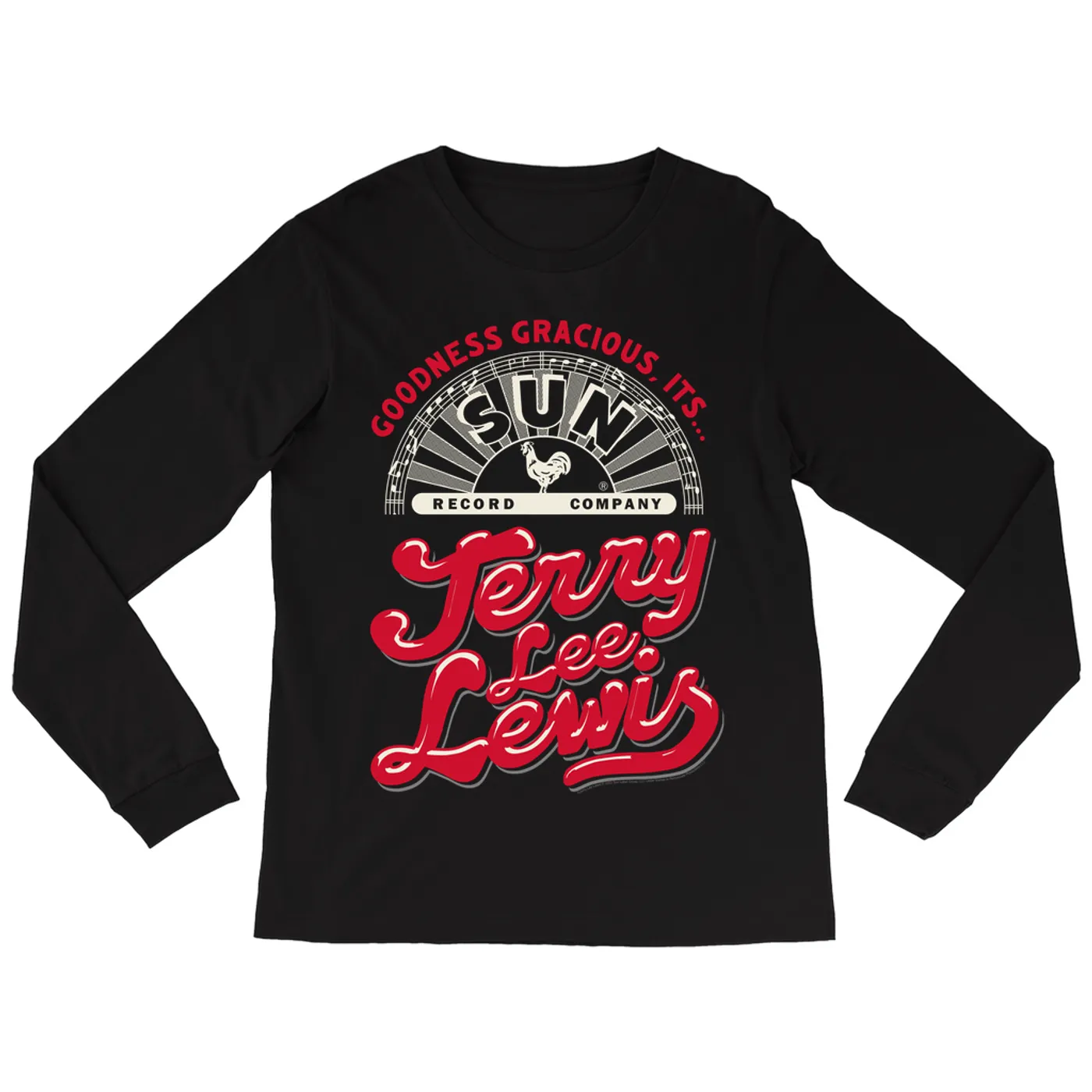 Sun Records Long Sleeve Shirt | Goodnees Gracious It's Jerry Lee Lewis Sun Records Shirt