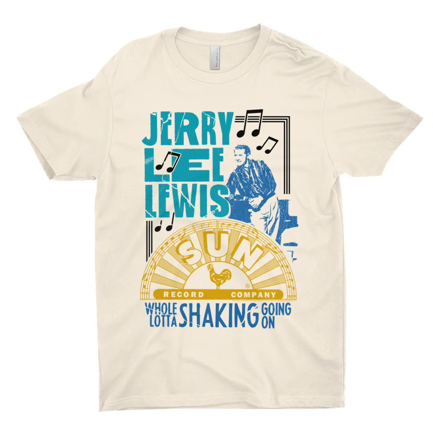 Jerry Lee Lewis Sun Records T-Shirt | Whole Lotta Shaking Going On Design Sun Records Shirt