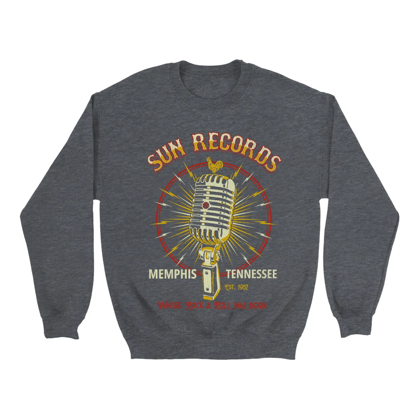 Sun Records Sweatshirt | Where Rock n Roll Was Born Microphone Image Sun Records Sweatshirt