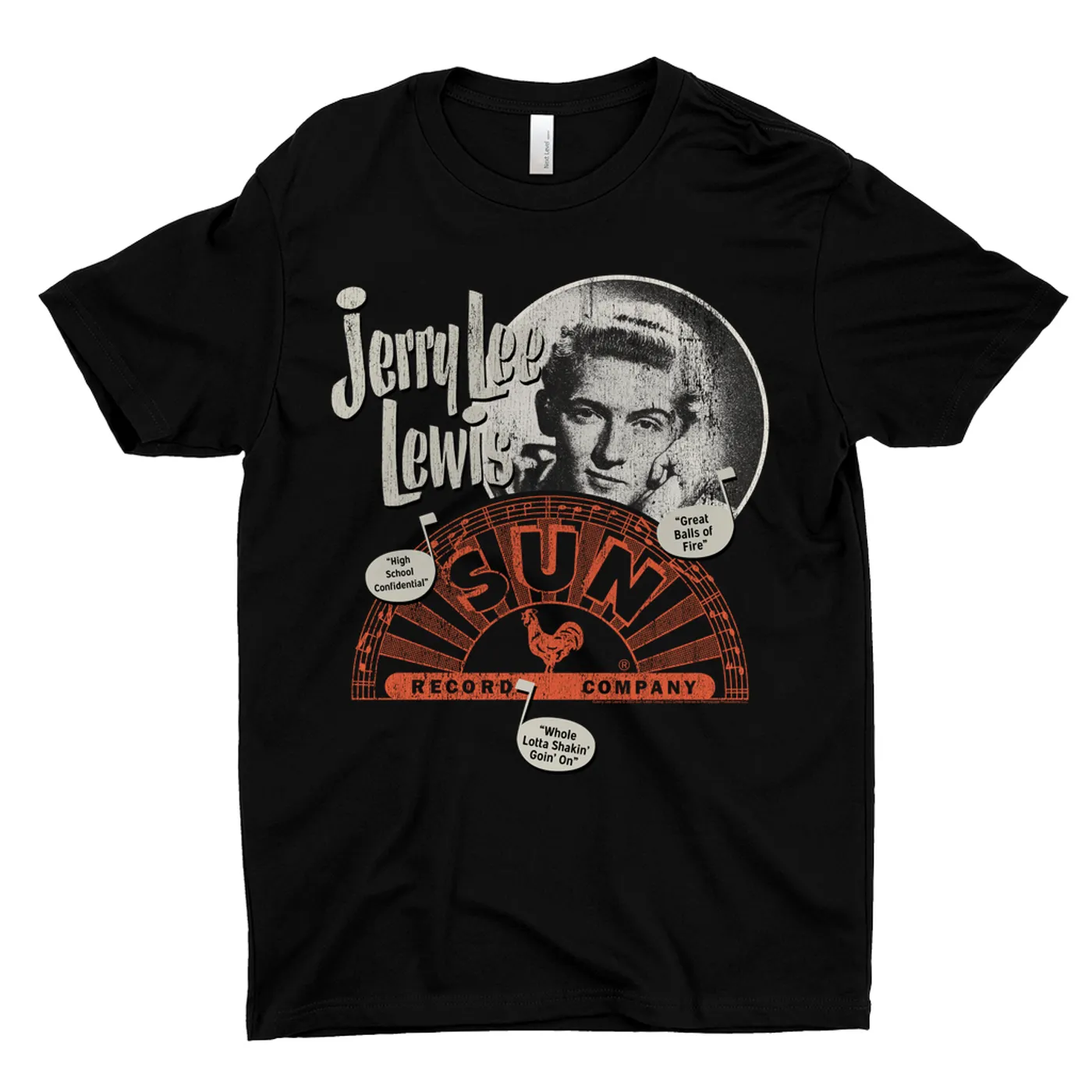 Sun Records T-Shirt | Jerry Lee Lewis Singles Design Sun Records Shirt
