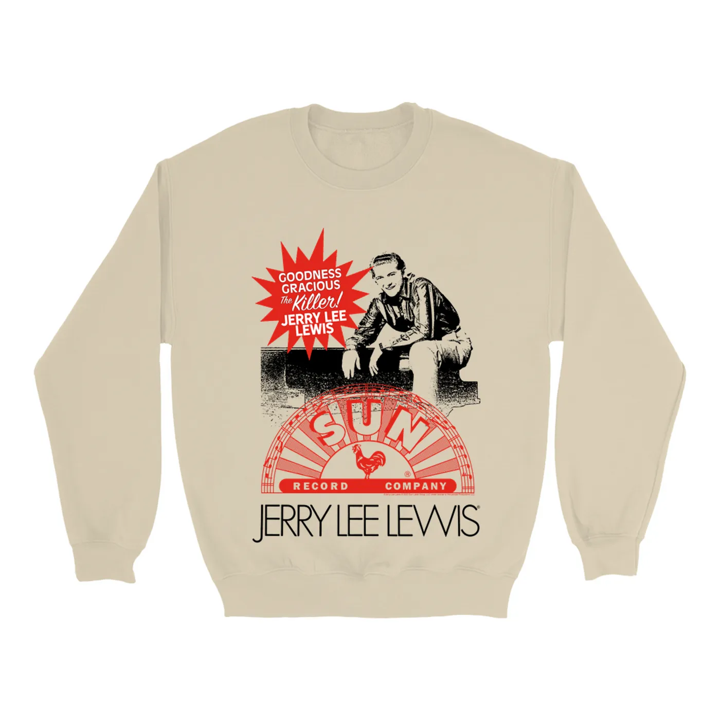 Sun Records Sweatshirt | The Killer! Jerry Lee Lewis Sun Records Sweatshirt