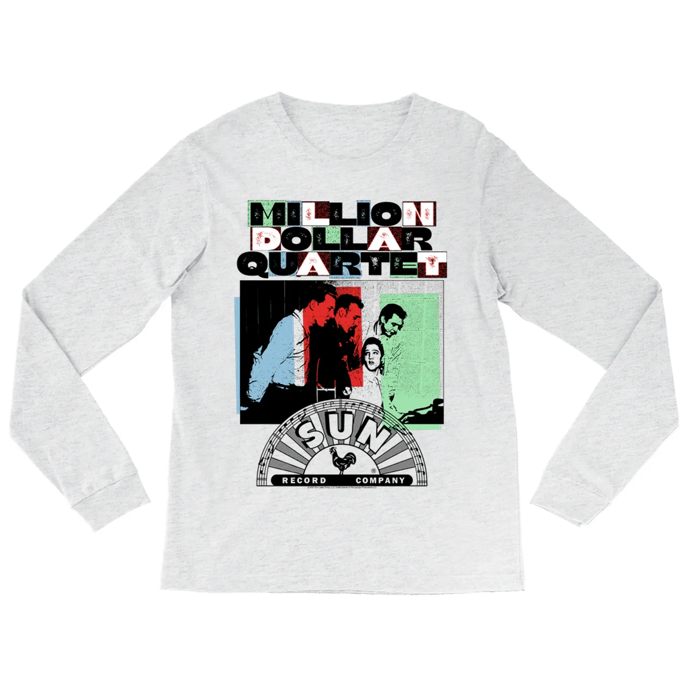Sun Records Long Sleeve Shirt | Multi-Color Million Dollar Quartet Image Sun Records Shirt