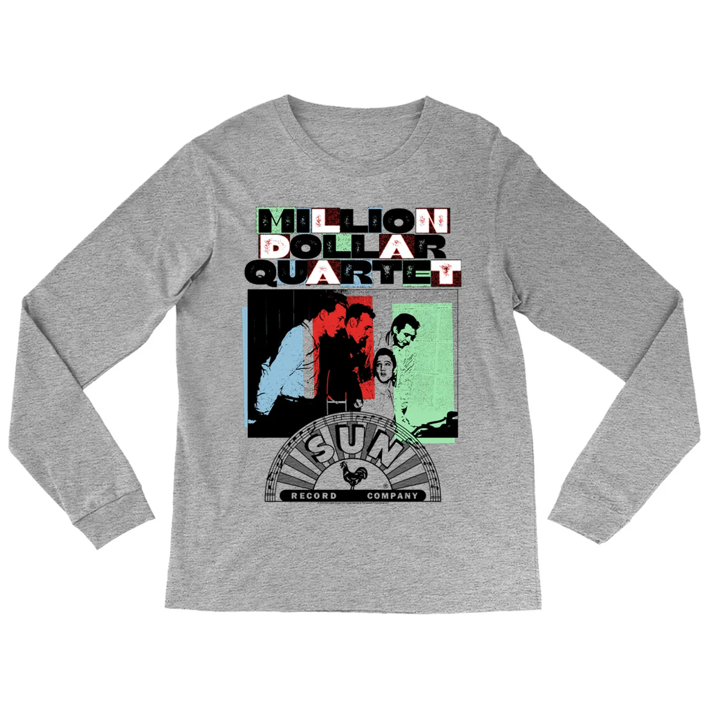 Sun Records Long Sleeve Shirt | Multi-Color Million Dollar Quartet Image Sun Records Shirt