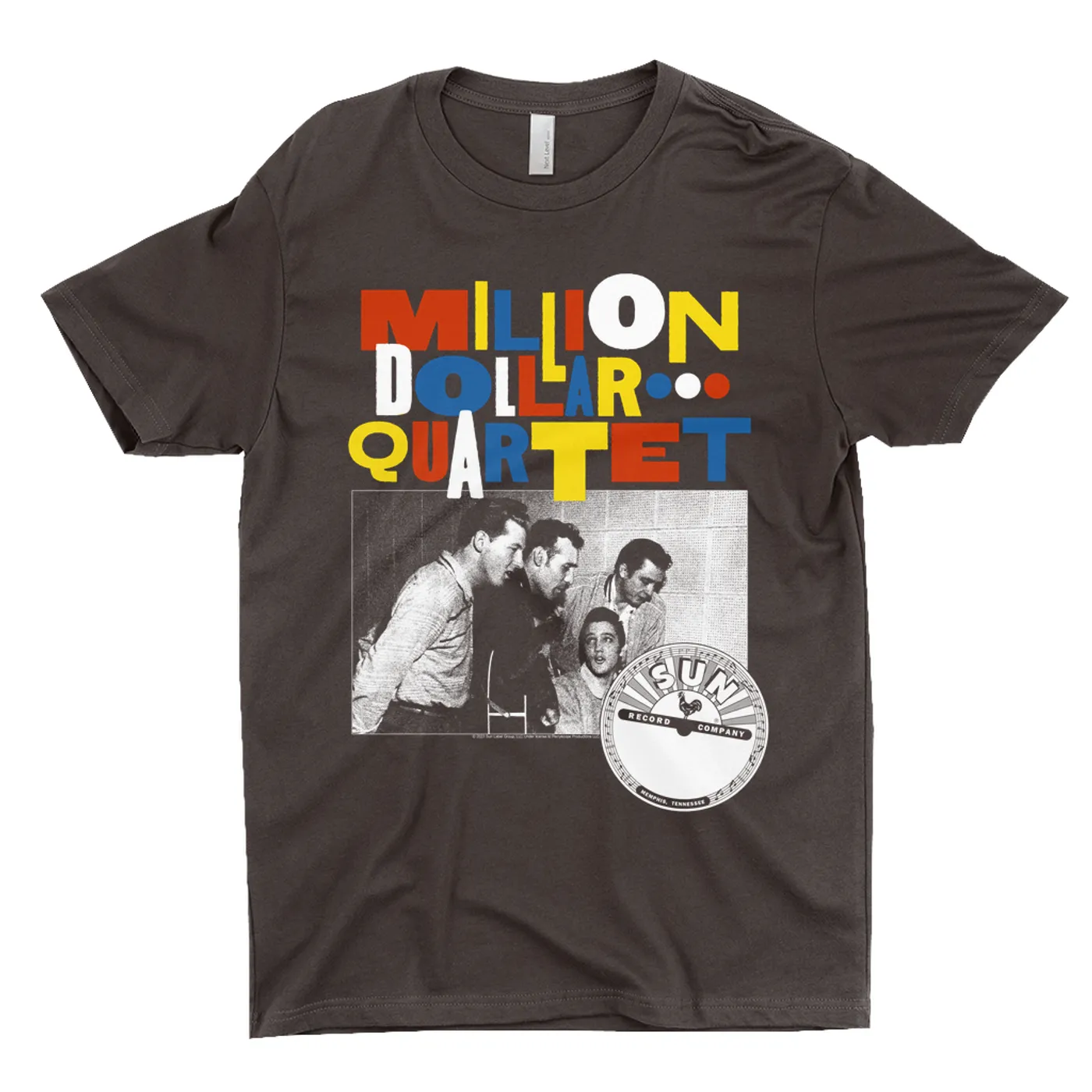 Sun Records T-Shirt | Primary Color Million Dollar Quartet Image Sun Records Shirt