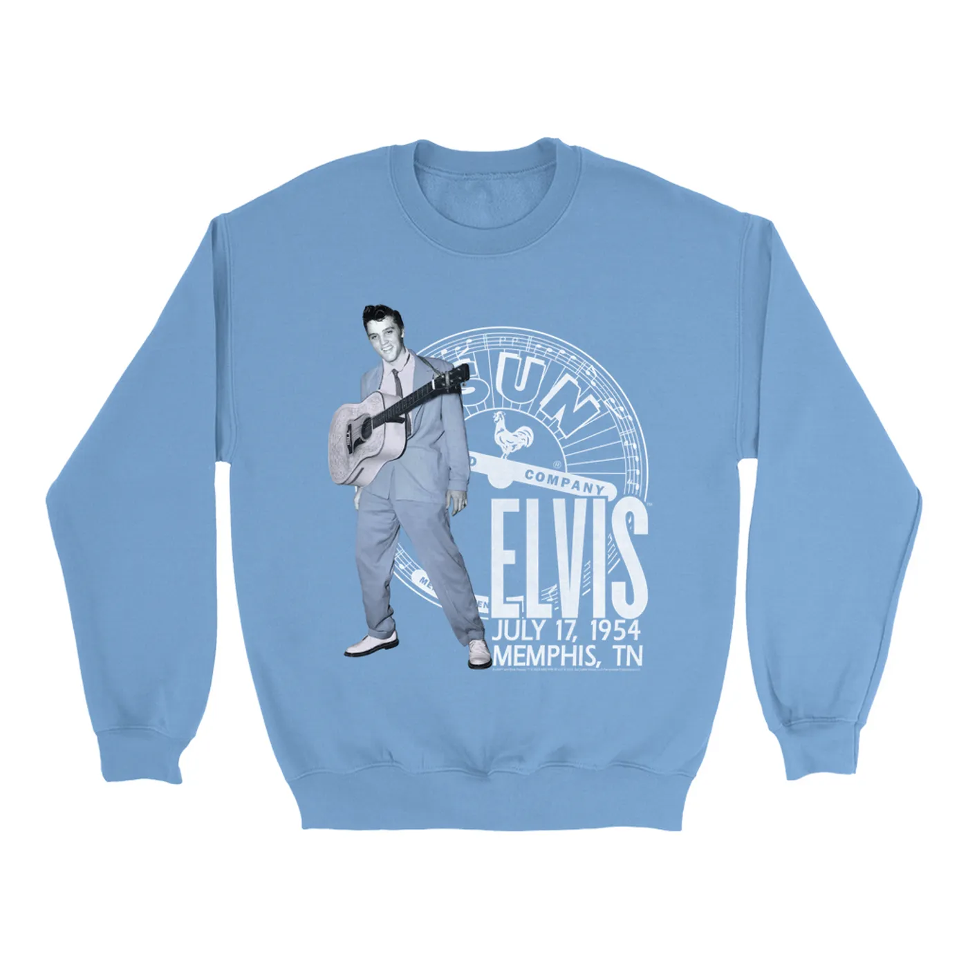 Elvis Presley Sun Records Sweatshirt | Live In Concert July 1954 Sun Records Sweatshirt